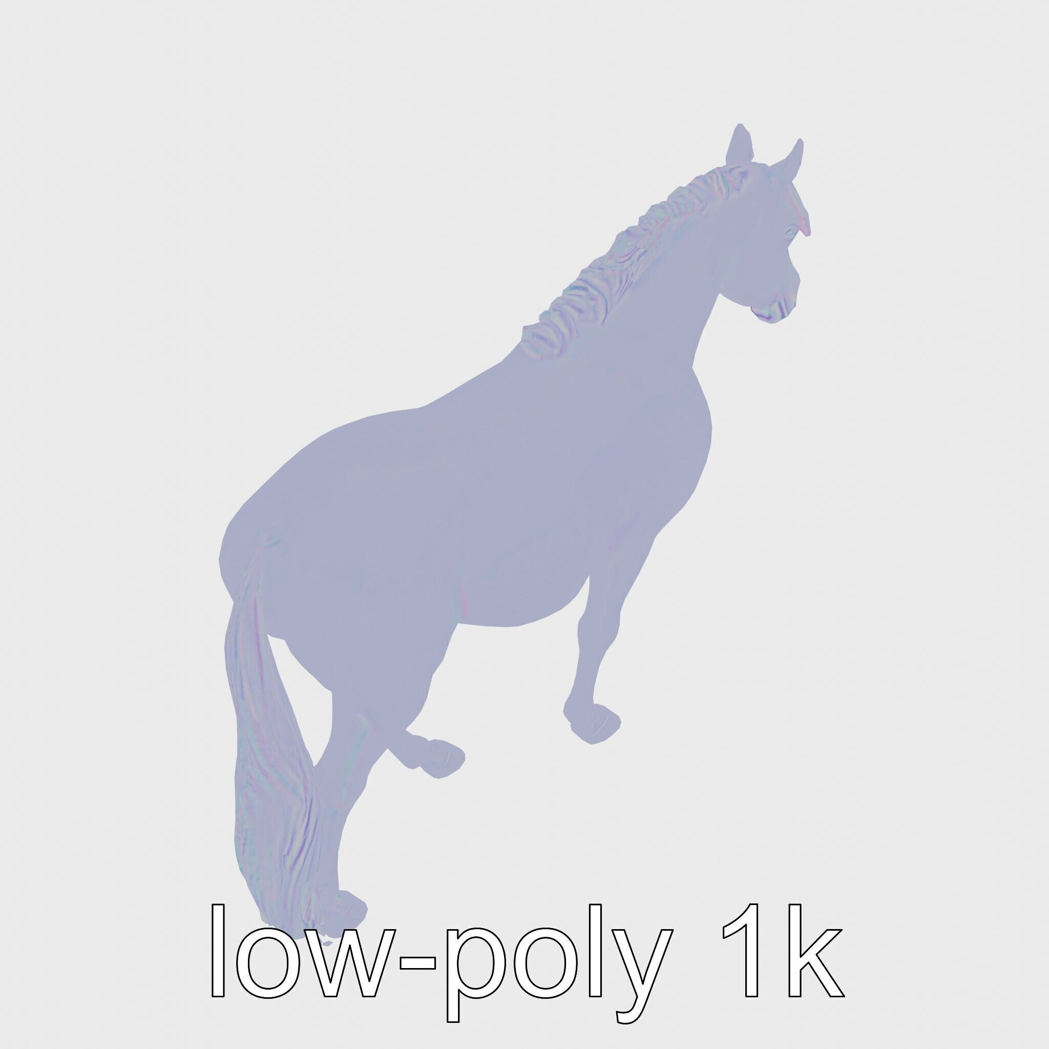 Chestnut Morgan Horse 3D Model with Rich Color Low-poly 3D model_15