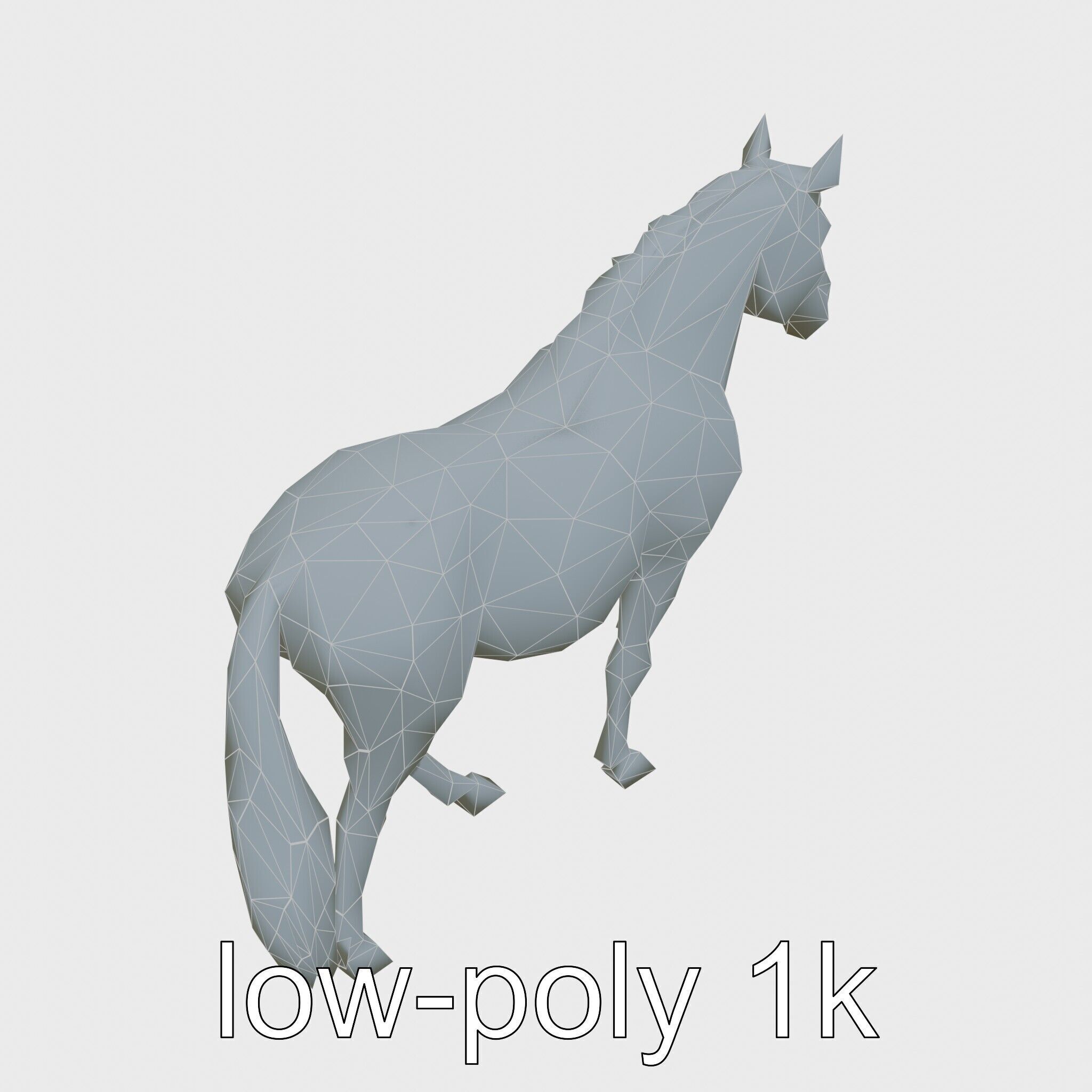 Chestnut Morgan Horse 3D Model with Rich Color Low-poly 3D model_22
