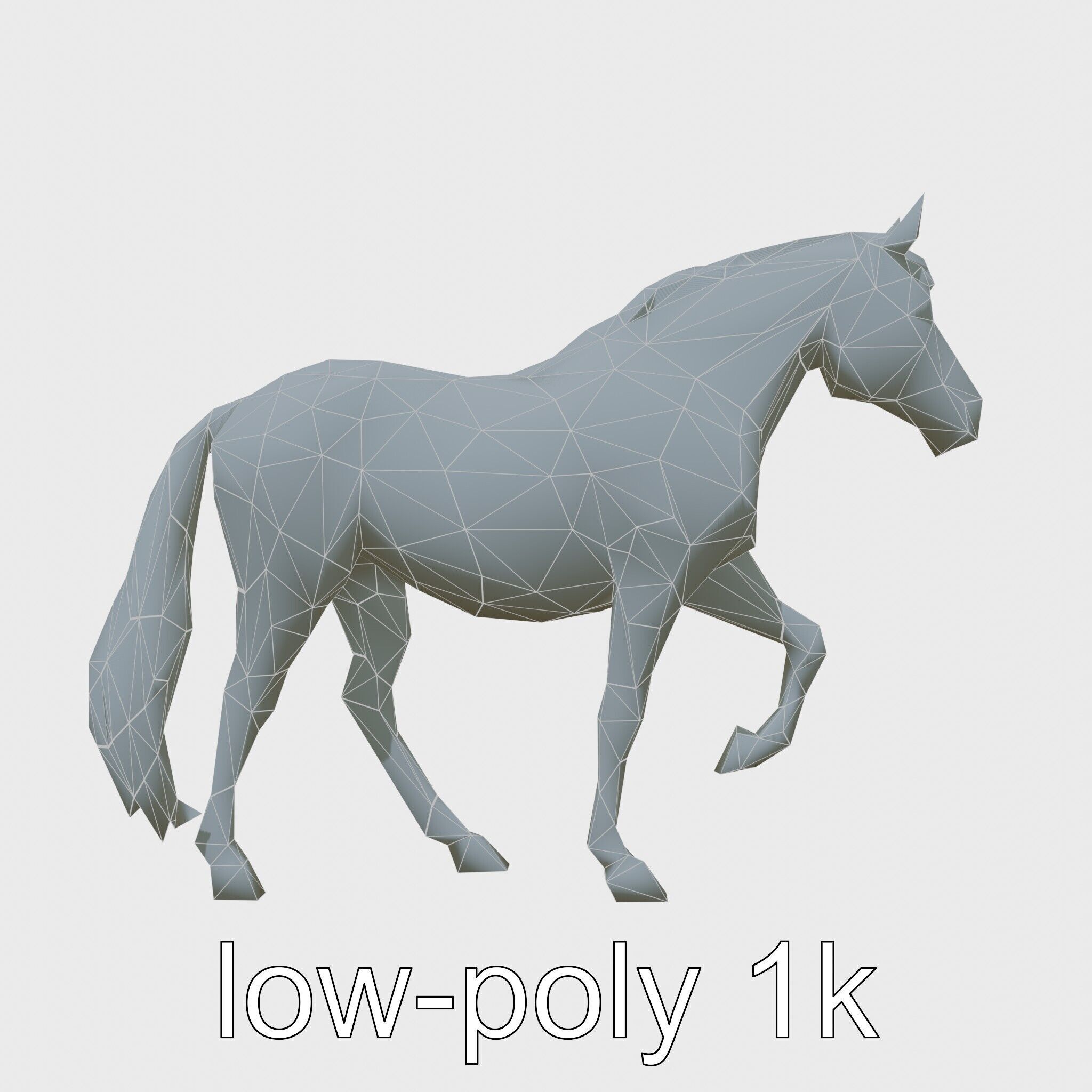 Chestnut Morgan Horse 3D Model with Rich Color Low-poly 3D model_7