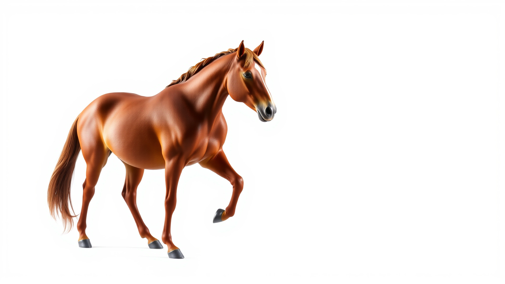 Chestnut Morgan Horse 3D Model with Rich Color Low-poly 3D model_3