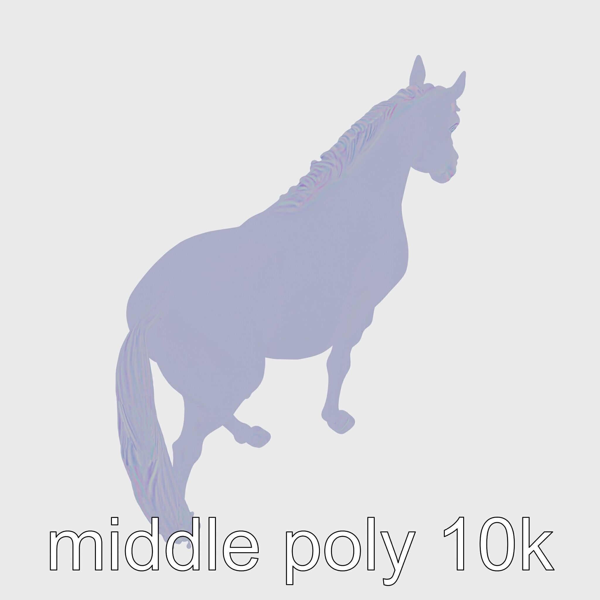 Chestnut Morgan Horse 3D Model with Rich Color Low-poly 3D model_16