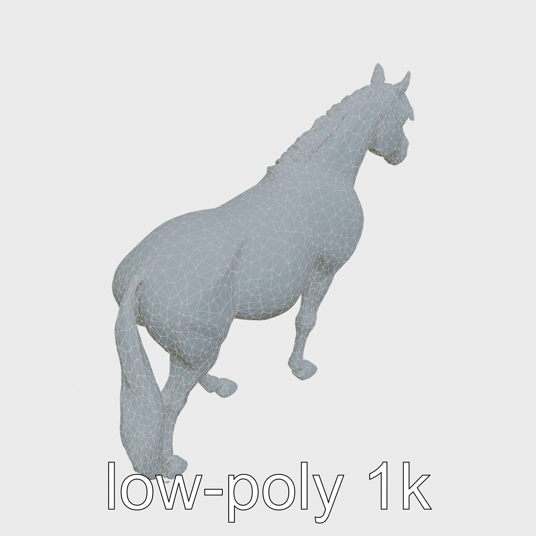 Chestnut Morgan Horse 3D Model with Rich Color Low-poly 3D model_20