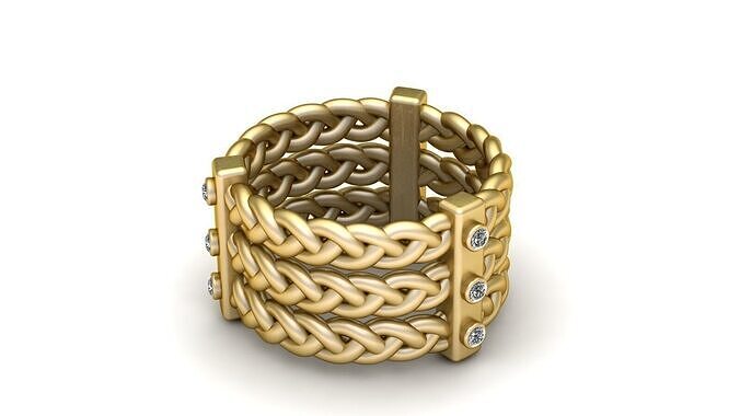 CHAIN GOLDEN RING 3D PRINTABLE MODEL  3D print model