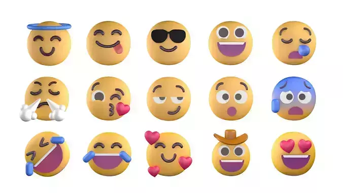 Emoji Pack 3D model
