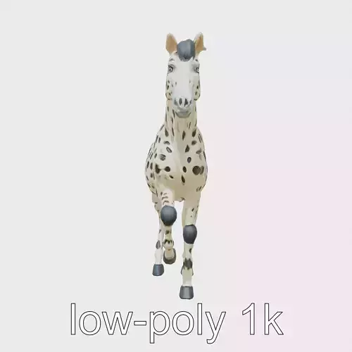 Bay Appaloosa Horse Model with Intricate Patterns