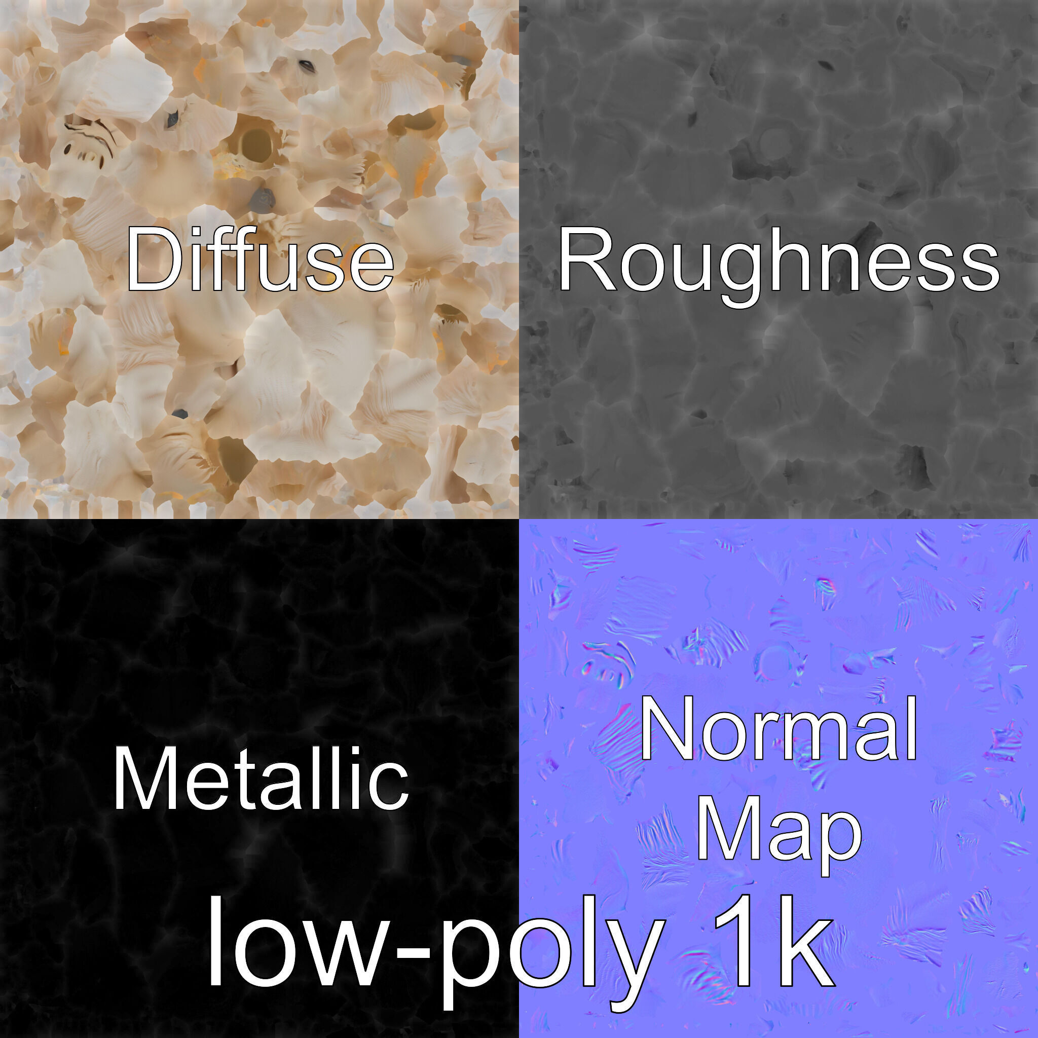 Friesian Horse with Flowing Mane and Feathered Legs Low-poly 3D model_29