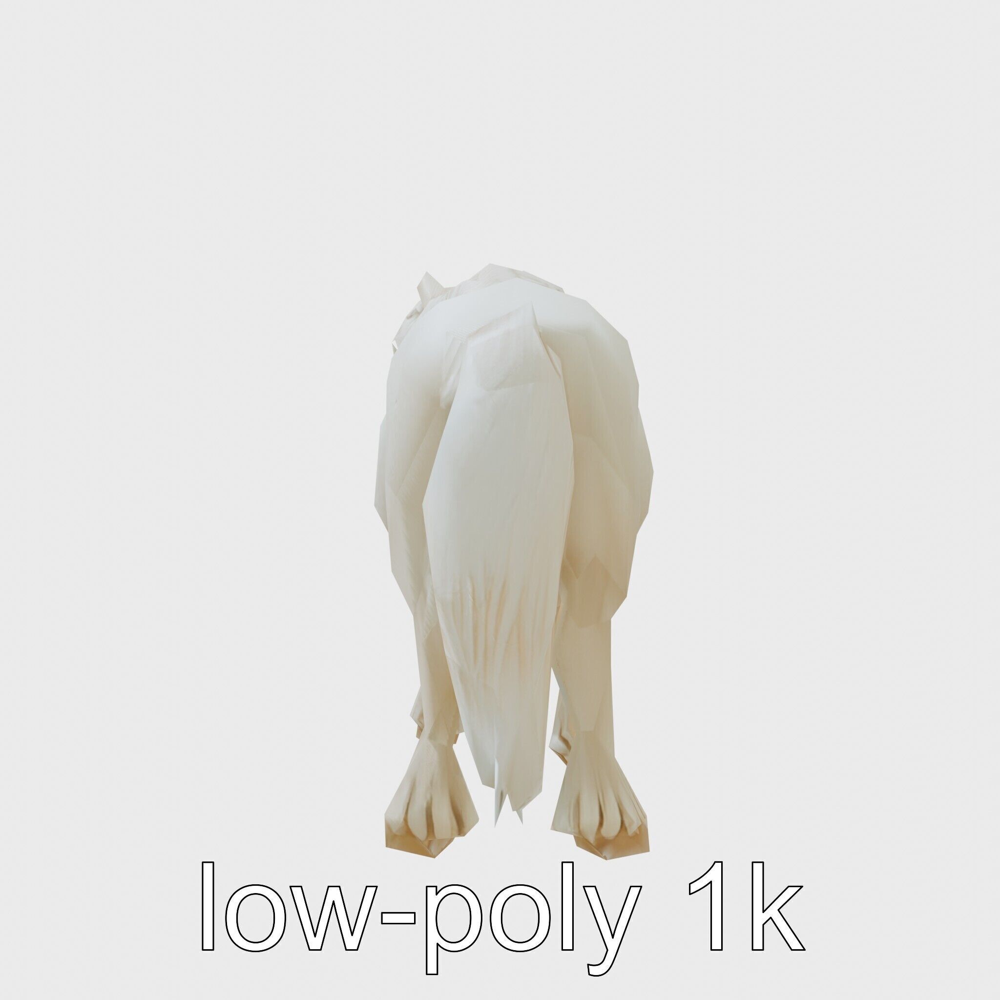 Friesian Horse with Flowing Mane and Feathered Legs Low-poly 3D model_12