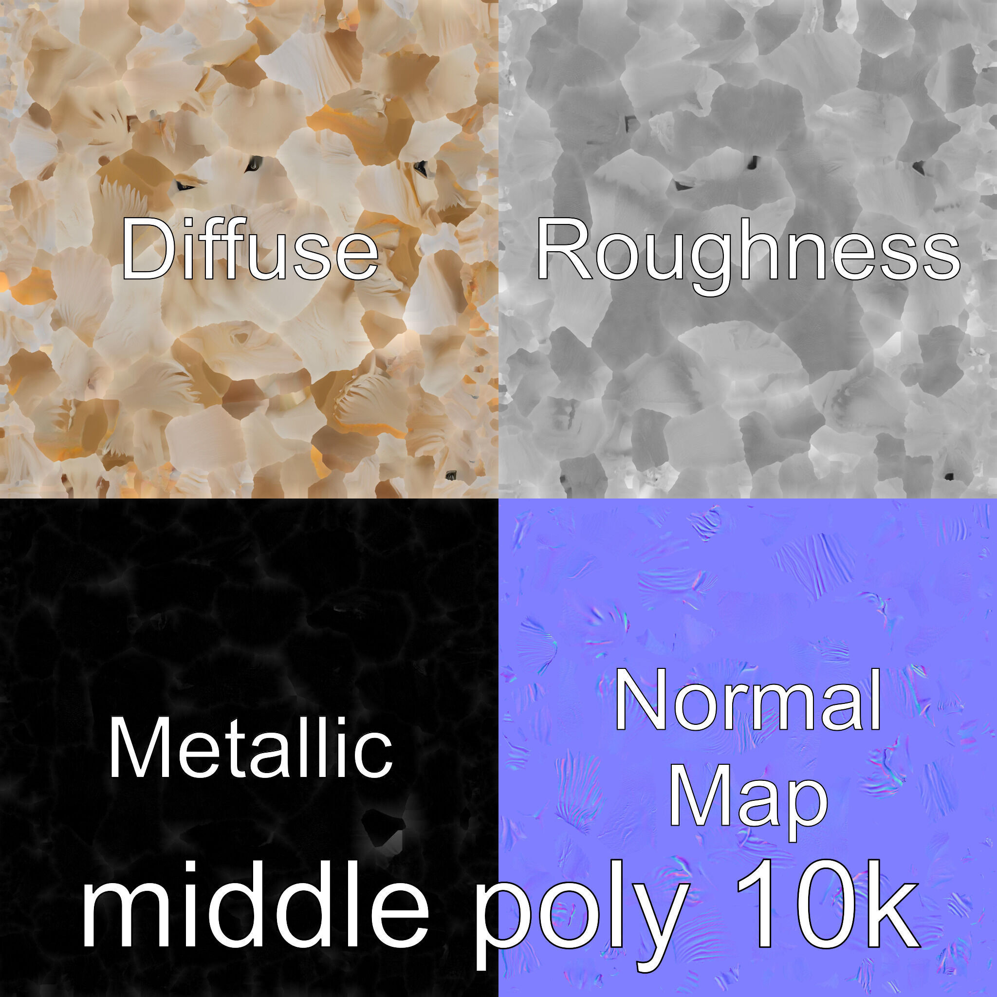 Friesian Horse with Flowing Mane and Feathered Legs Low-poly 3D model_30