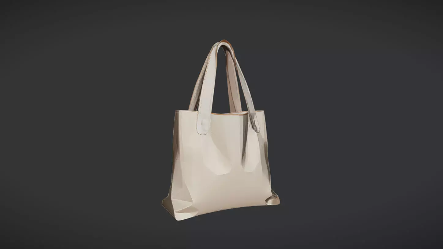 canvas tote bag 3D model_0