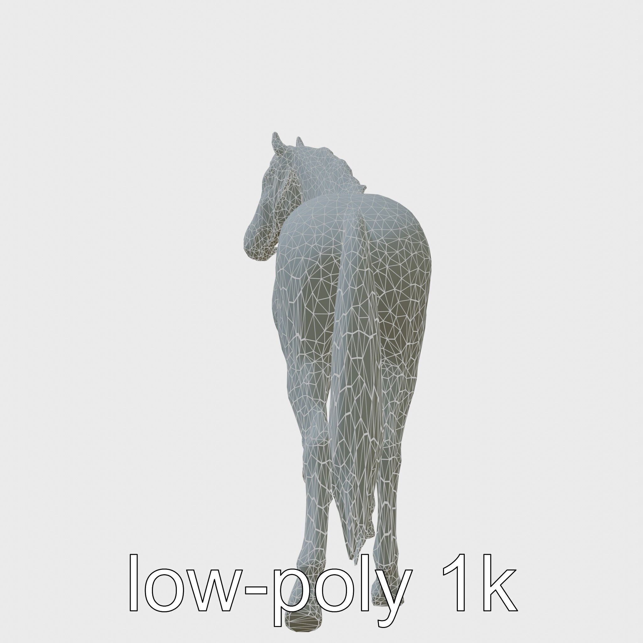 Bay Tennessee Walker Horse 3D Model Low-poly 3D model_6