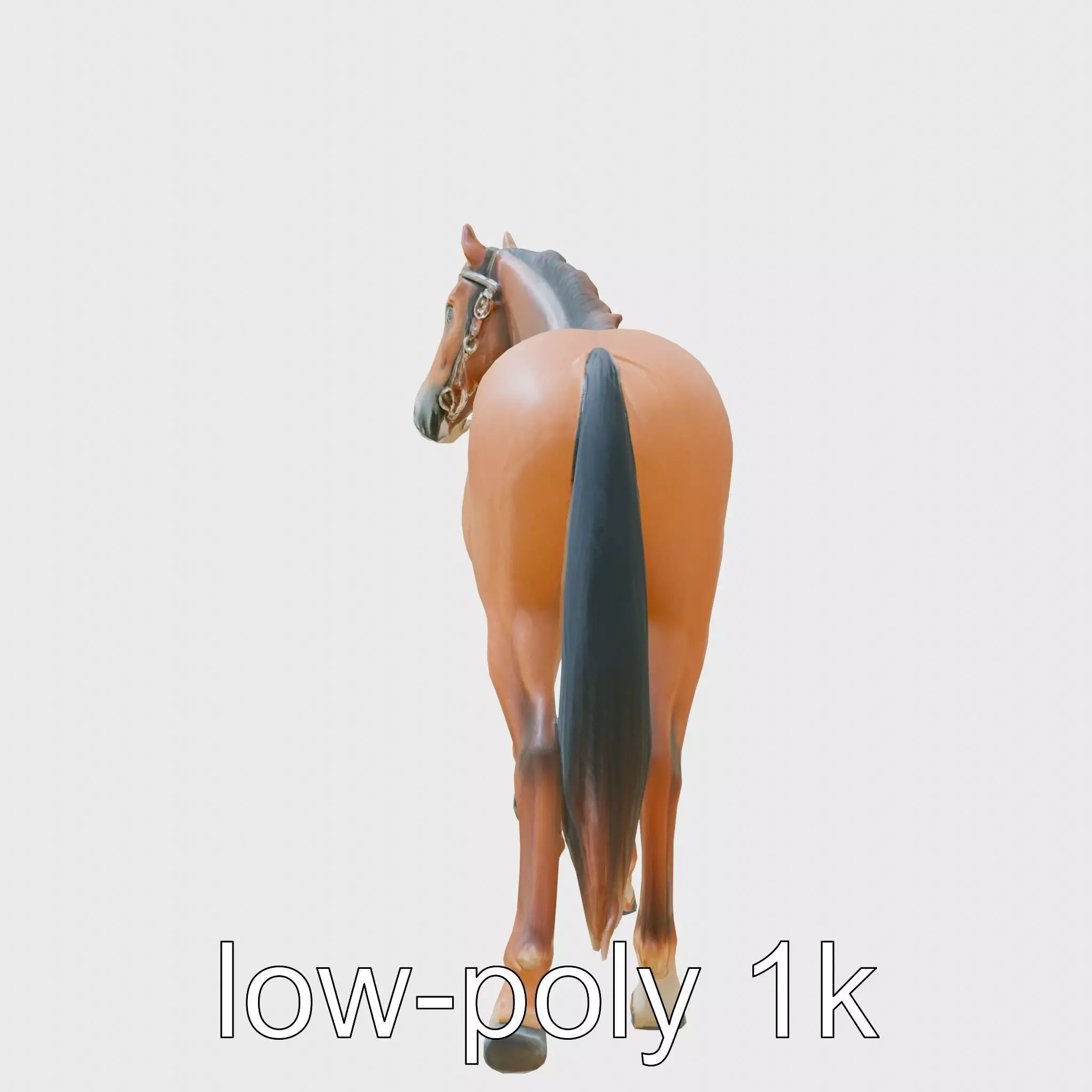 Bay Tennessee Walker Horse 3D Model Low-poly 3D model_0