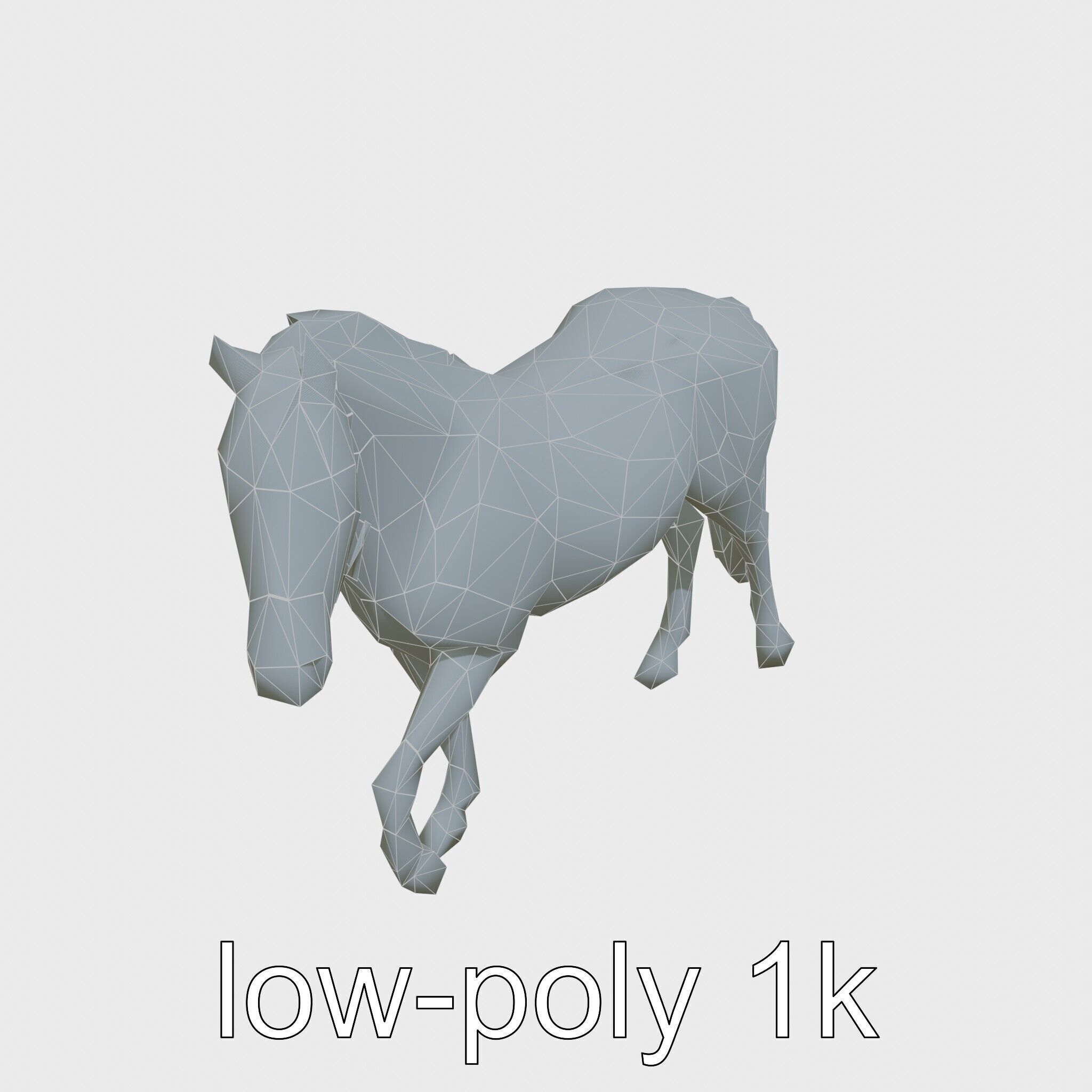 Bay Tennessee Walker Horse 3D Model Low-poly 3D model_30