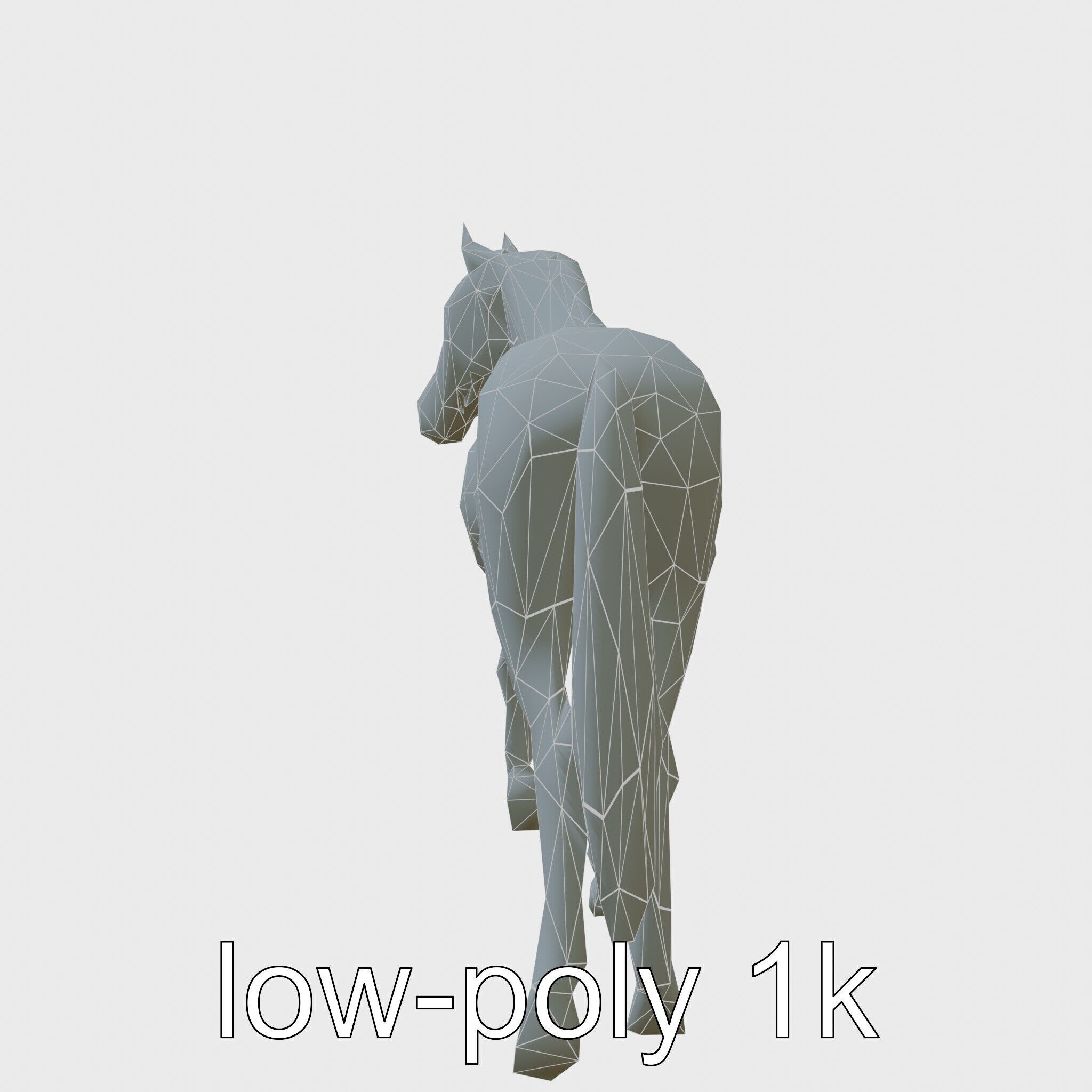 Bay Tennessee Walker Horse 3D Model Low-poly 3D model_22