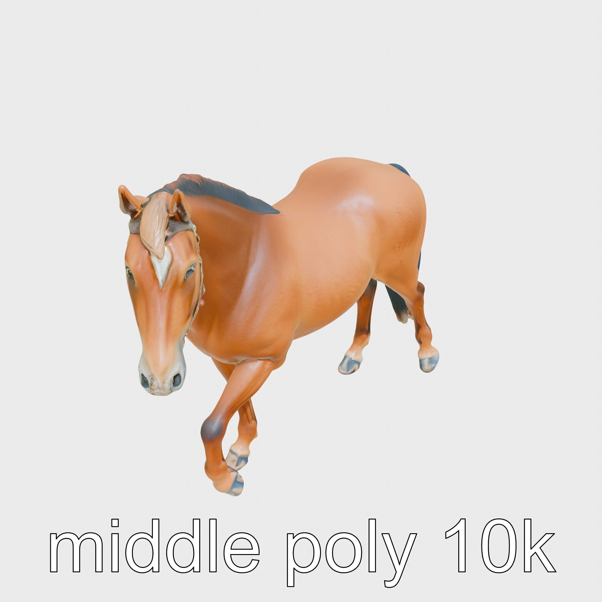 Bay Tennessee Walker Horse 3D Model Low-poly 3D model_8