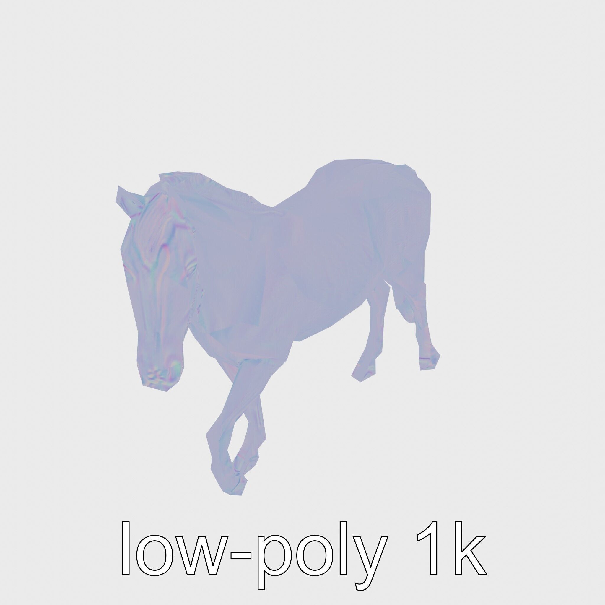 Bay Tennessee Walker Horse 3D Model Low-poly 3D model_4