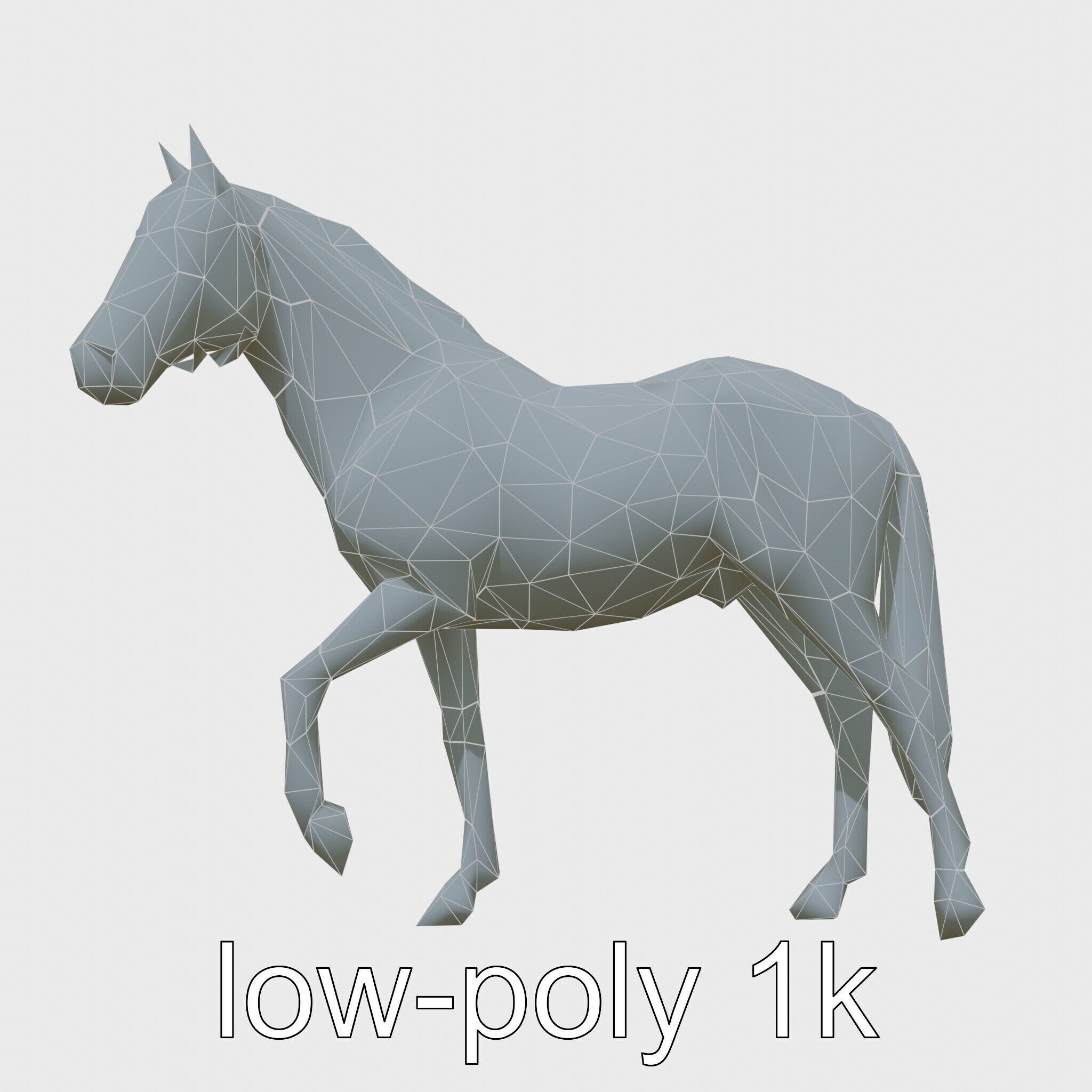 Bay Tennessee Walker Horse 3D Model Low-poly 3D model_10