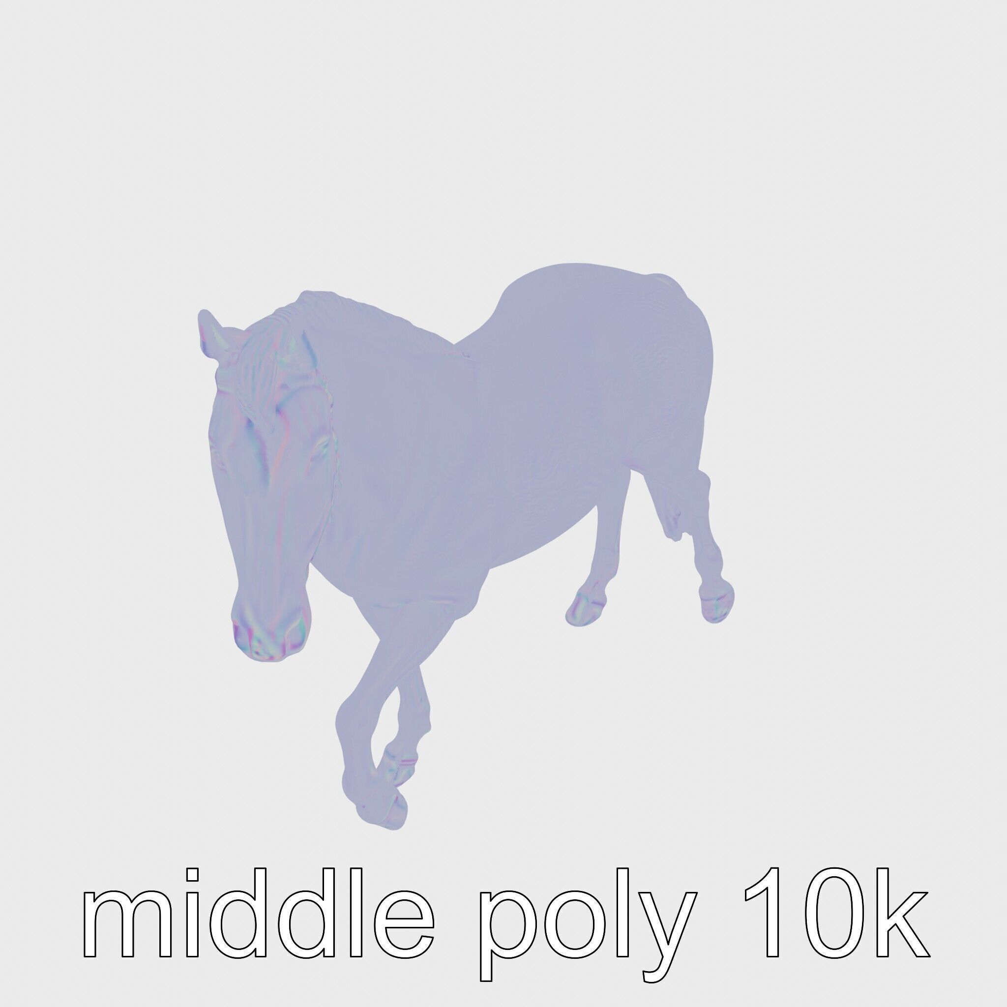Bay Tennessee Walker Horse 3D Model Low-poly 3D model_29