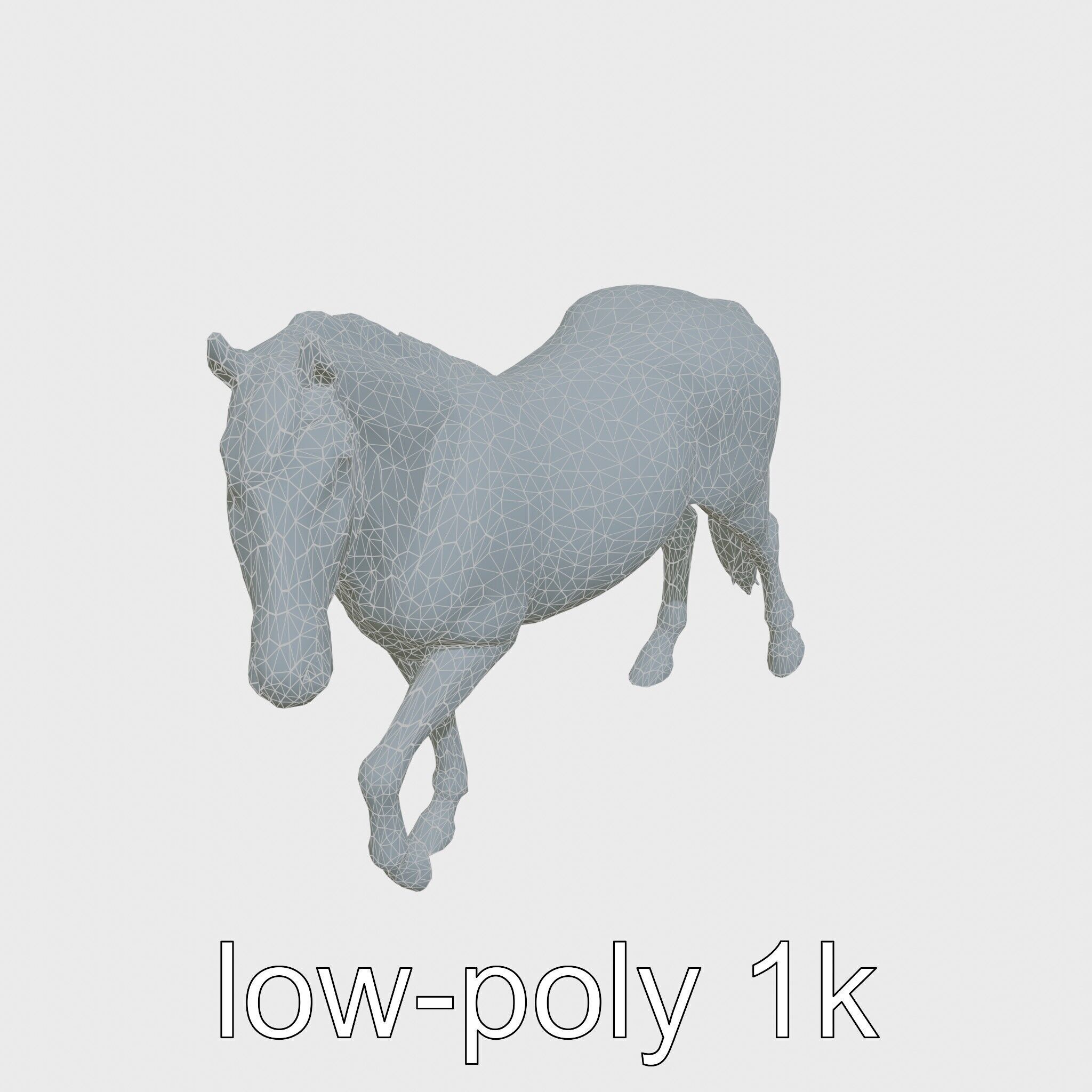 Bay Tennessee Walker Horse 3D Model Low-poly 3D model_12