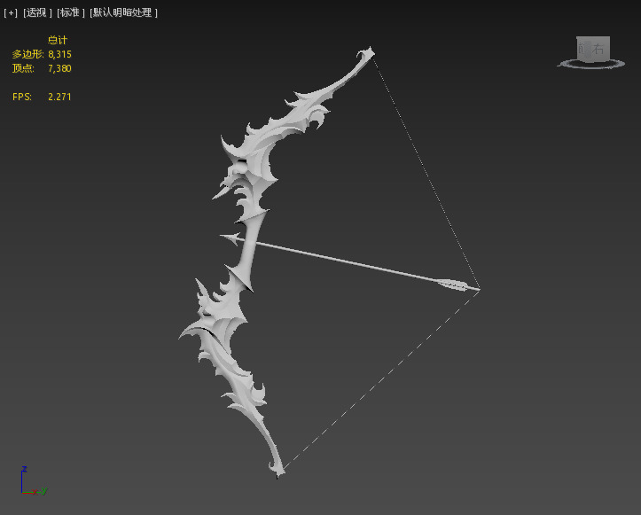 The Bow of Death for the Next Generation Low-poly 3D model_2