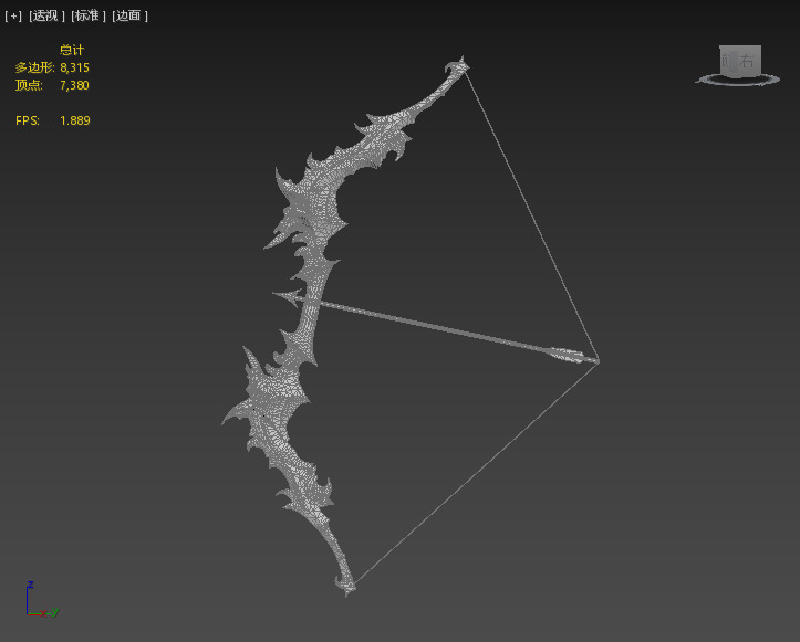 The Bow of Death for the Next Generation Low-poly 3D model_1