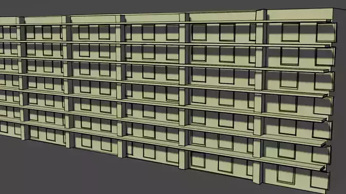 Low poly Building With Grease pencil