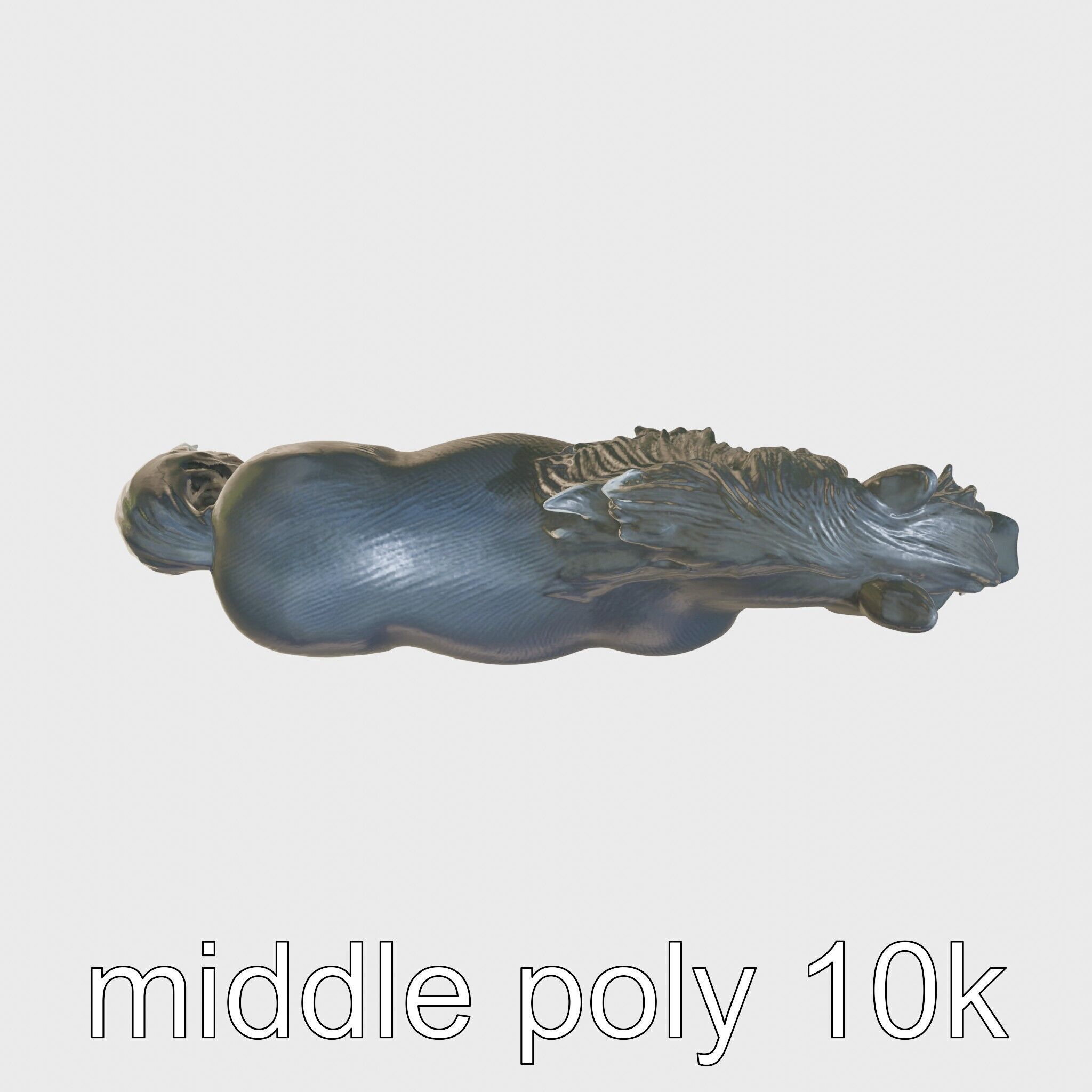 Black Welsh Pony 3D Model with Miniature Elegance Low-poly 3D model_17