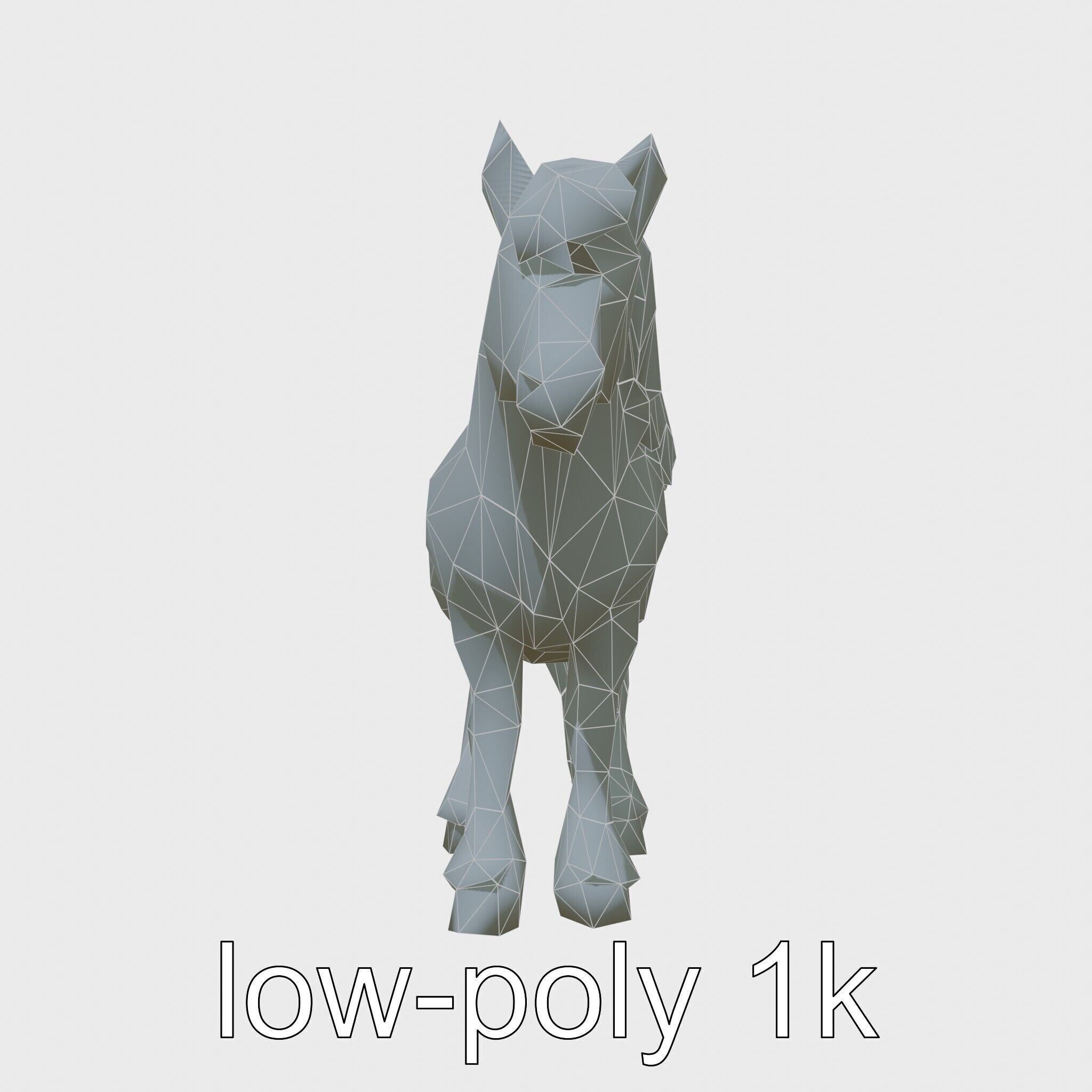 Black Welsh Pony 3D Model with Miniature Elegance Low-poly 3D model_10