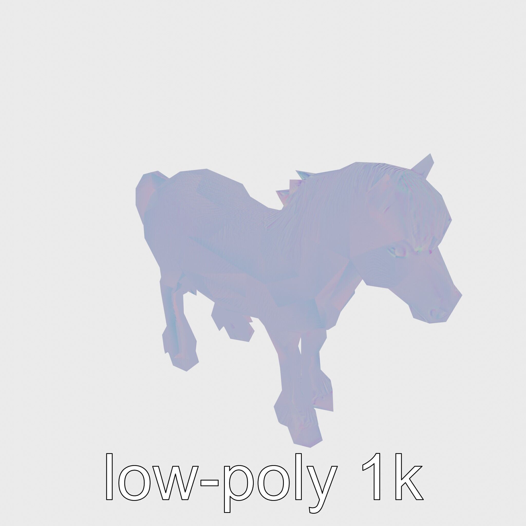 Black Welsh Pony 3D Model with Miniature Elegance Low-poly 3D model_19