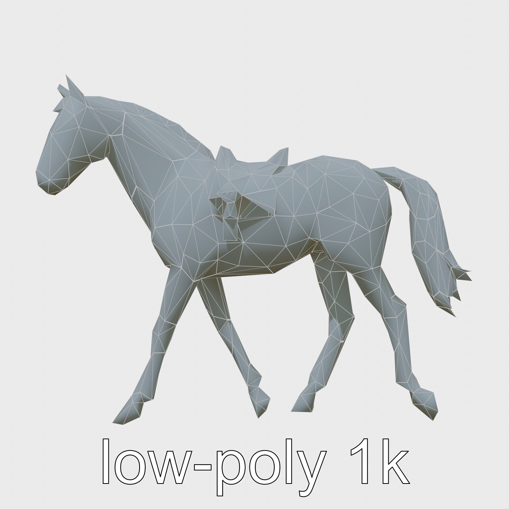 Chestnut Saddlebred with Elegant Movements and Charisma Low-poly 3D model_22
