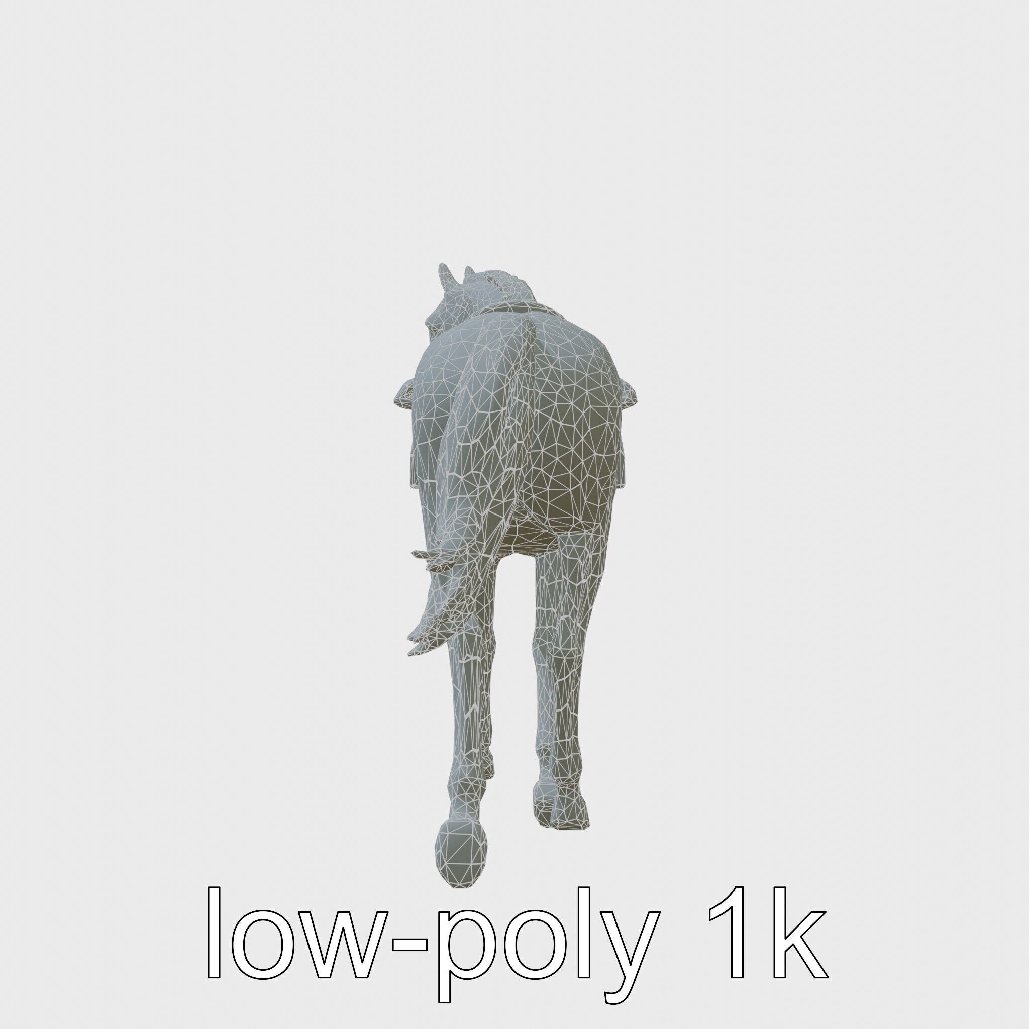 Chestnut Saddlebred with Elegant Movements and Charisma Low-poly 3D model_6