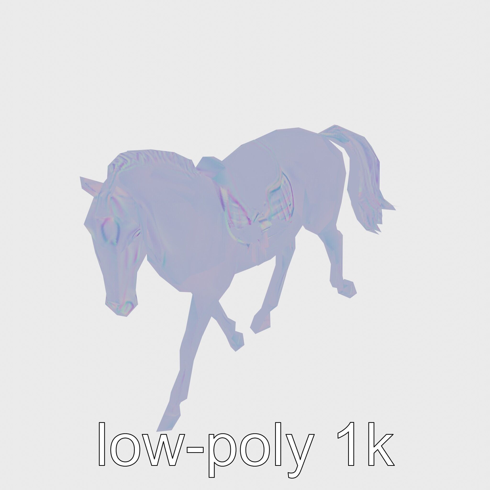 Chestnut Saddlebred with Elegant Movements and Charisma Low-poly 3D model_11