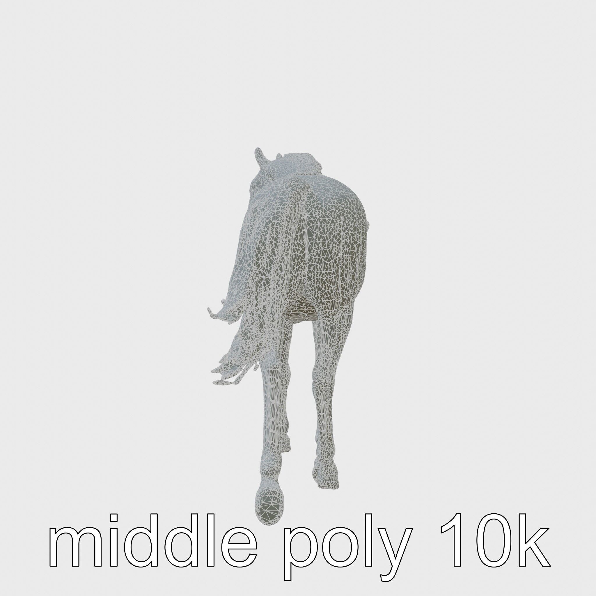 Chestnut Saddlebred with Elegant Movements and Charisma Low-poly 3D model_5