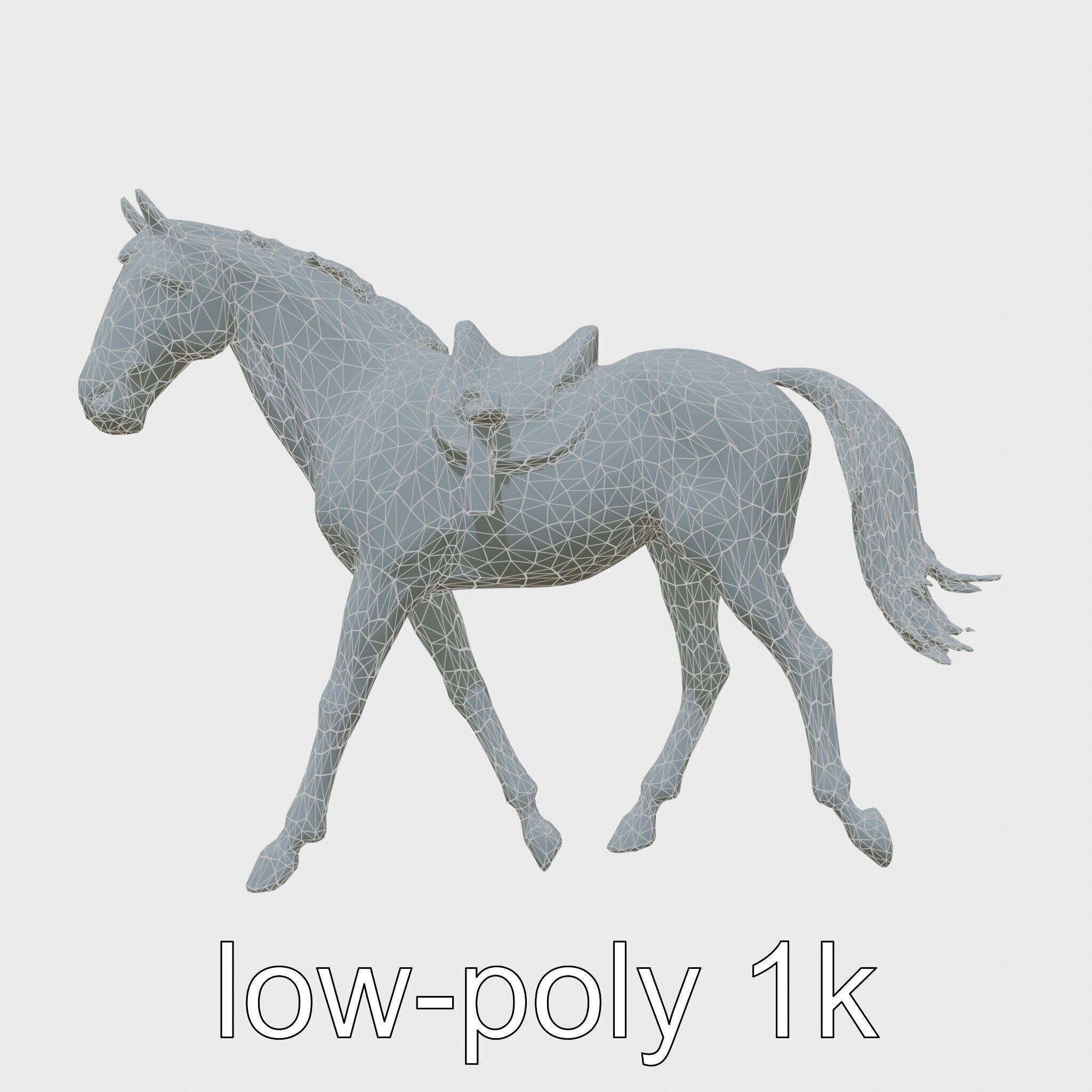 Chestnut Saddlebred with Elegant Movements and Charisma Low-poly 3D model_26