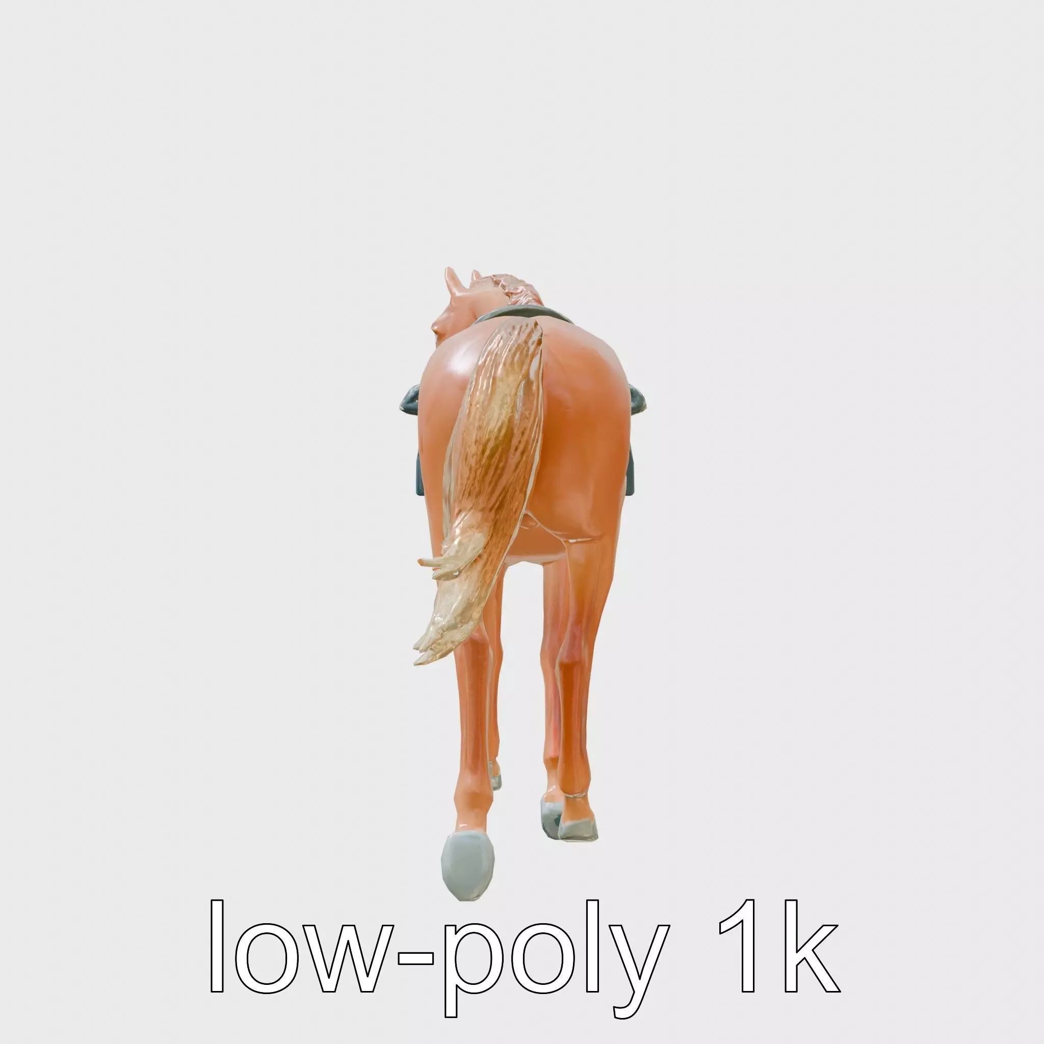 Chestnut Saddlebred with Elegant Movements and Charisma Low-poly 3D model_0