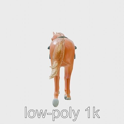 Chestnut Saddlebred with Elegant Movements and Charisma Low-poly 3D model