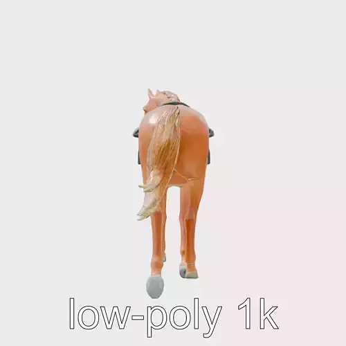 Chestnut Saddlebred with Elegant Movements and Charisma Low-poly 3D model