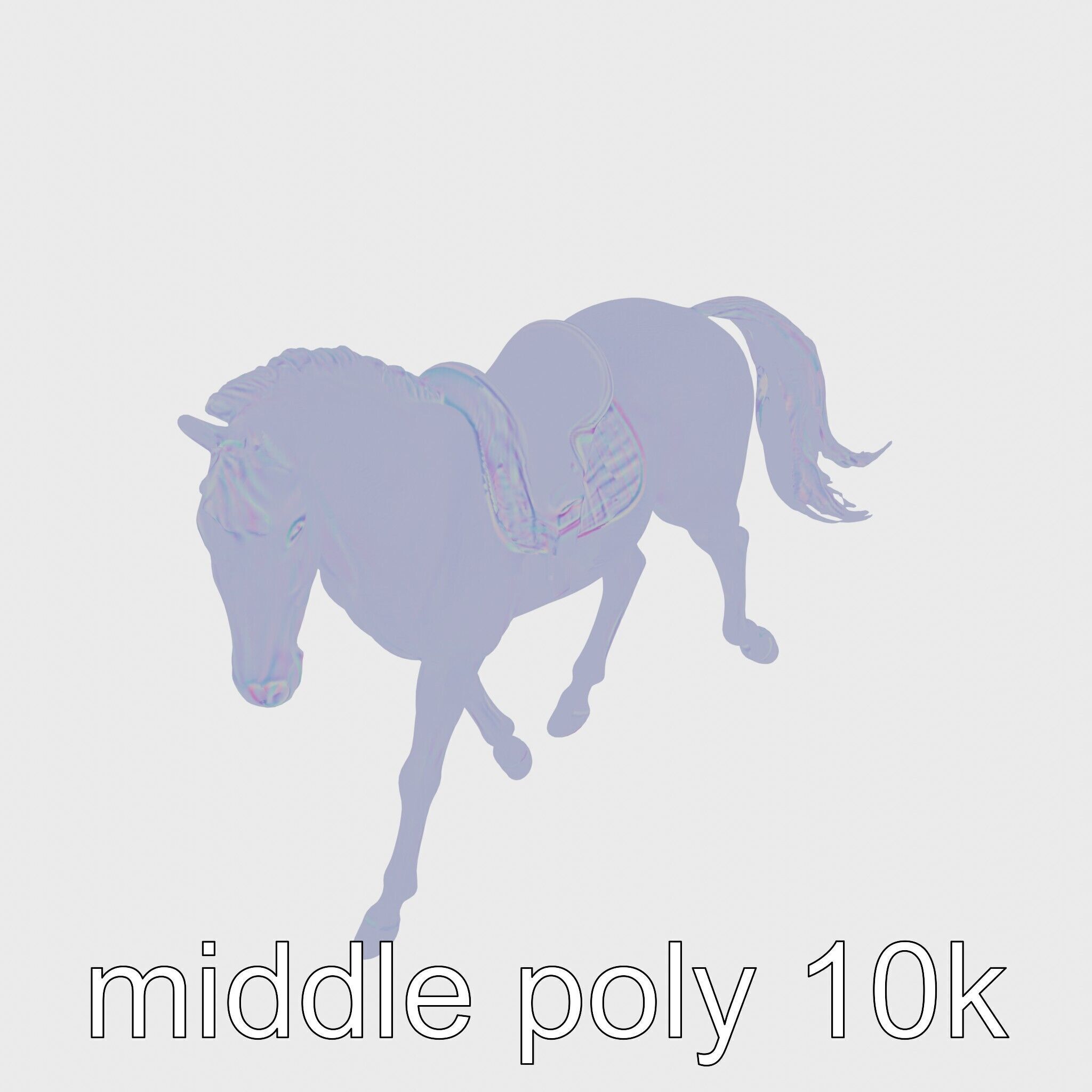 Chestnut Saddlebred with Elegant Movements and Charisma Low-poly 3D model_28