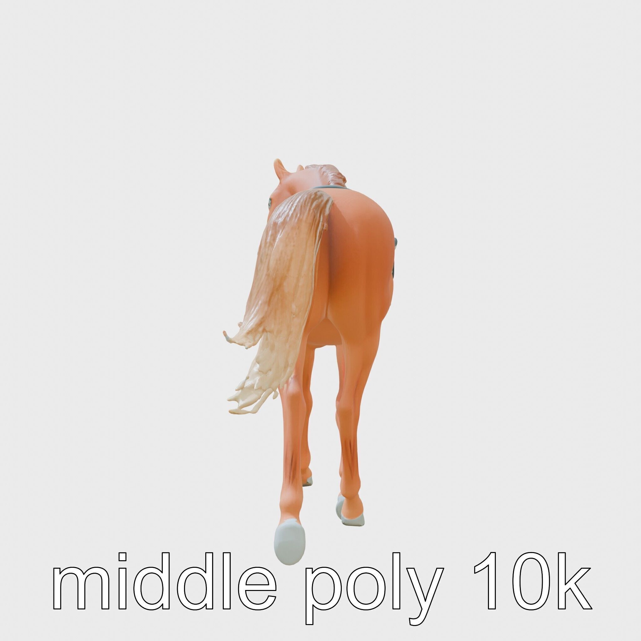 Chestnut Saddlebred with Elegant Movements and Charisma Low-poly 3D model_2