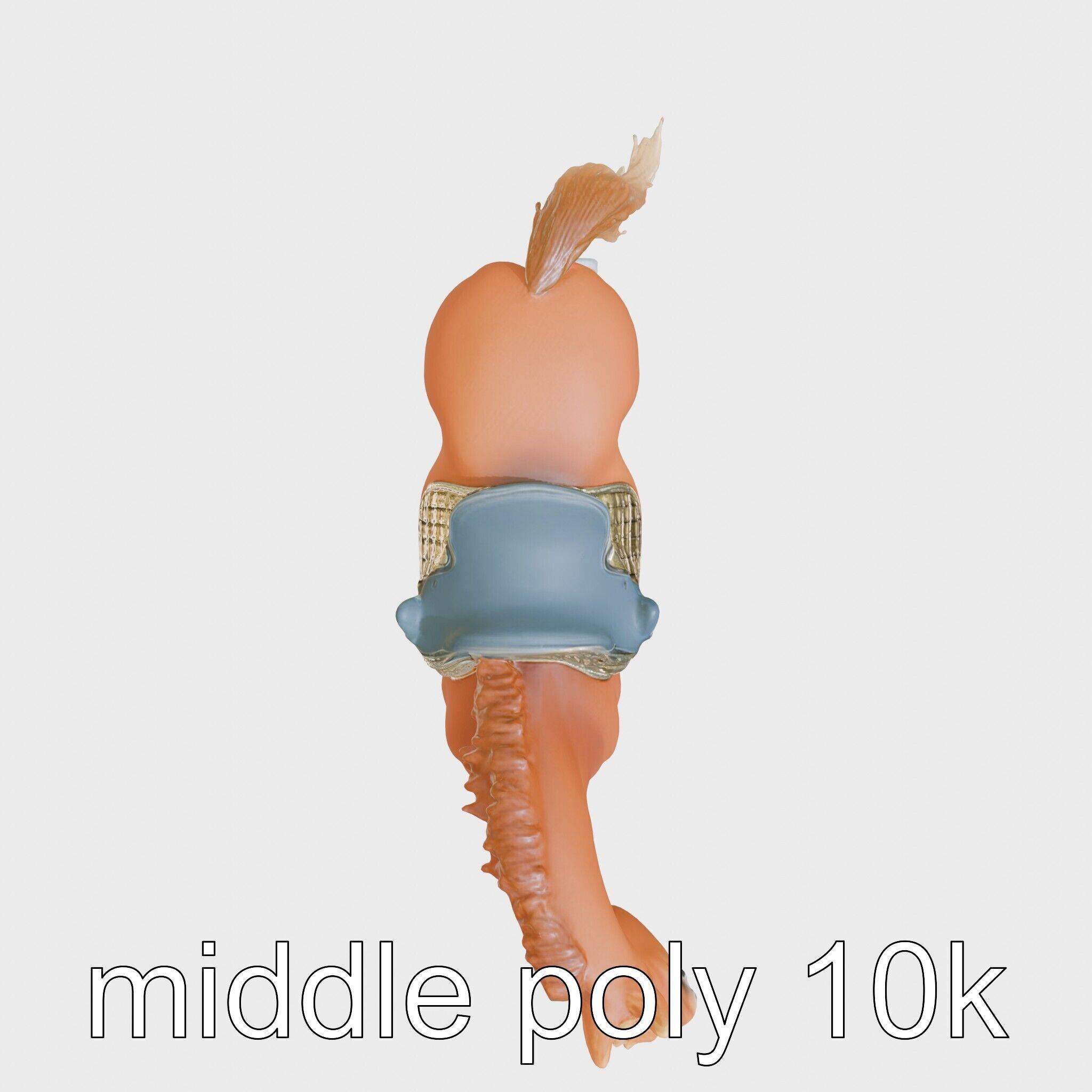 Chestnut Saddlebred with Elegant Movements and Charisma Low-poly 3D model_27