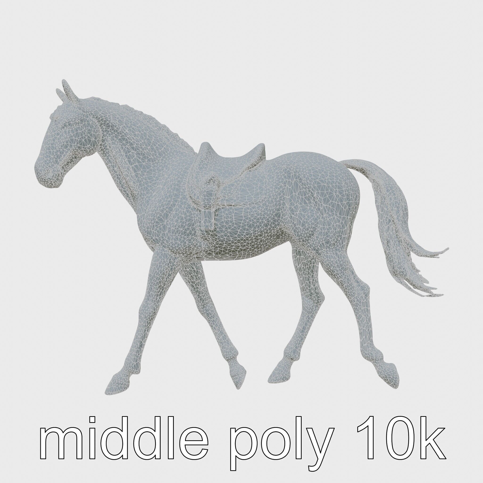 Chestnut Saddlebred with Elegant Movements and Charisma Low-poly 3D model_20