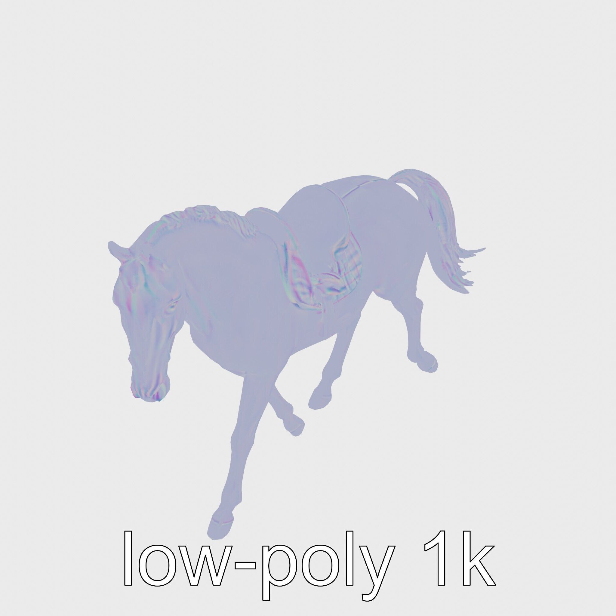 Chestnut Saddlebred with Elegant Movements and Charisma Low-poly 3D model_15