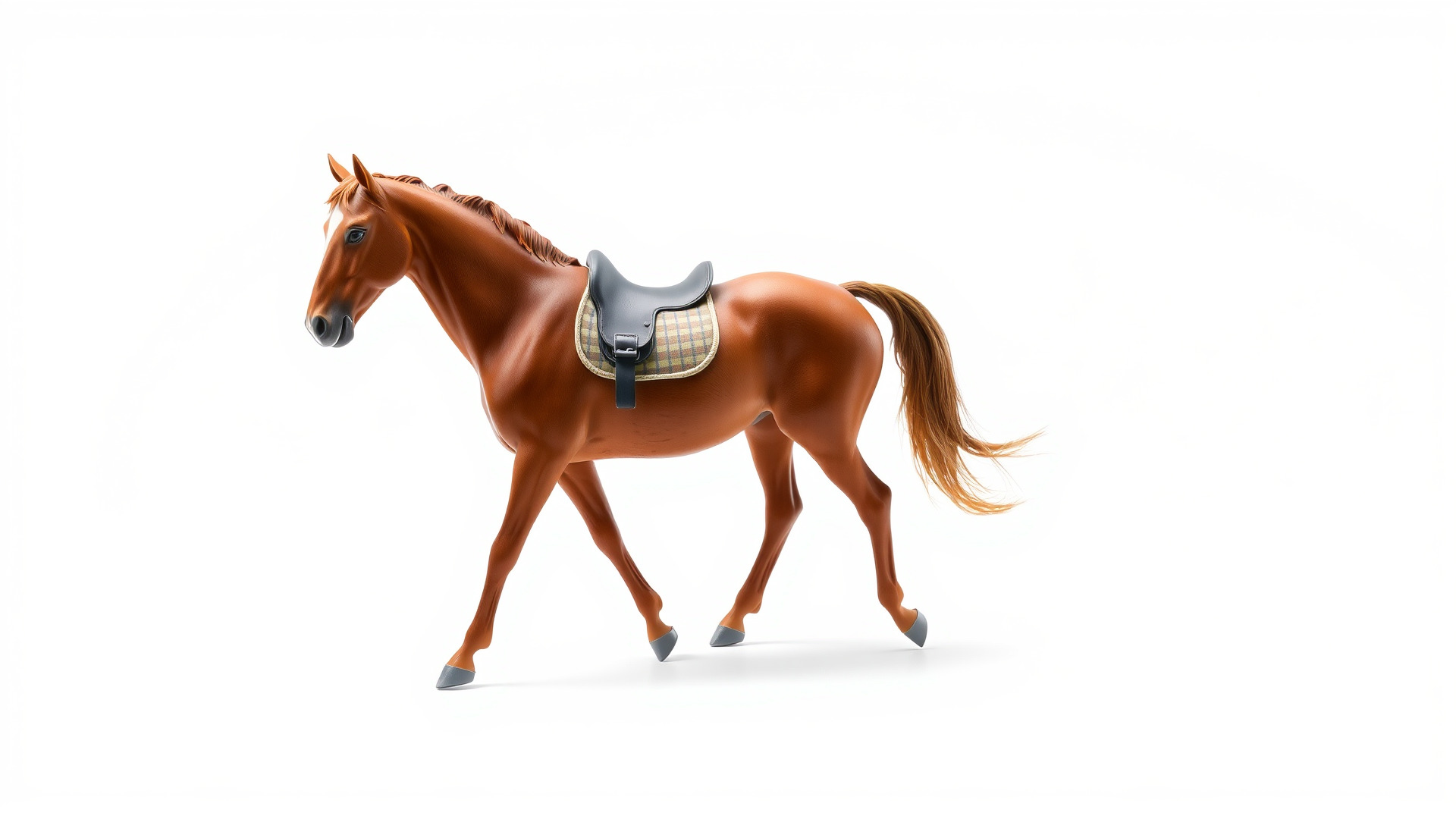 Chestnut Saddlebred with Elegant Movements and Charisma Low-poly 3D model_3