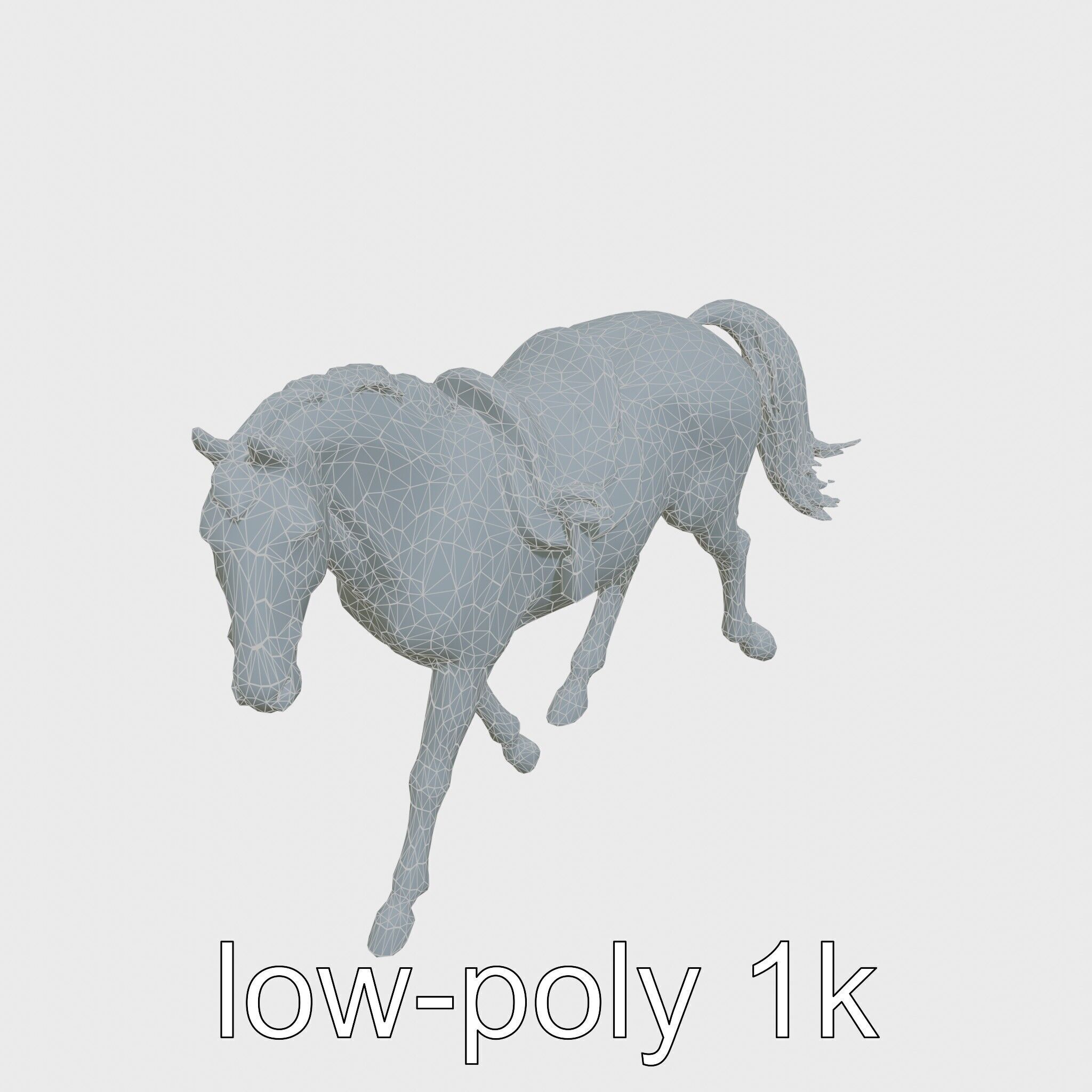 Chestnut Saddlebred with Elegant Movements and Charisma Low-poly 3D model_12