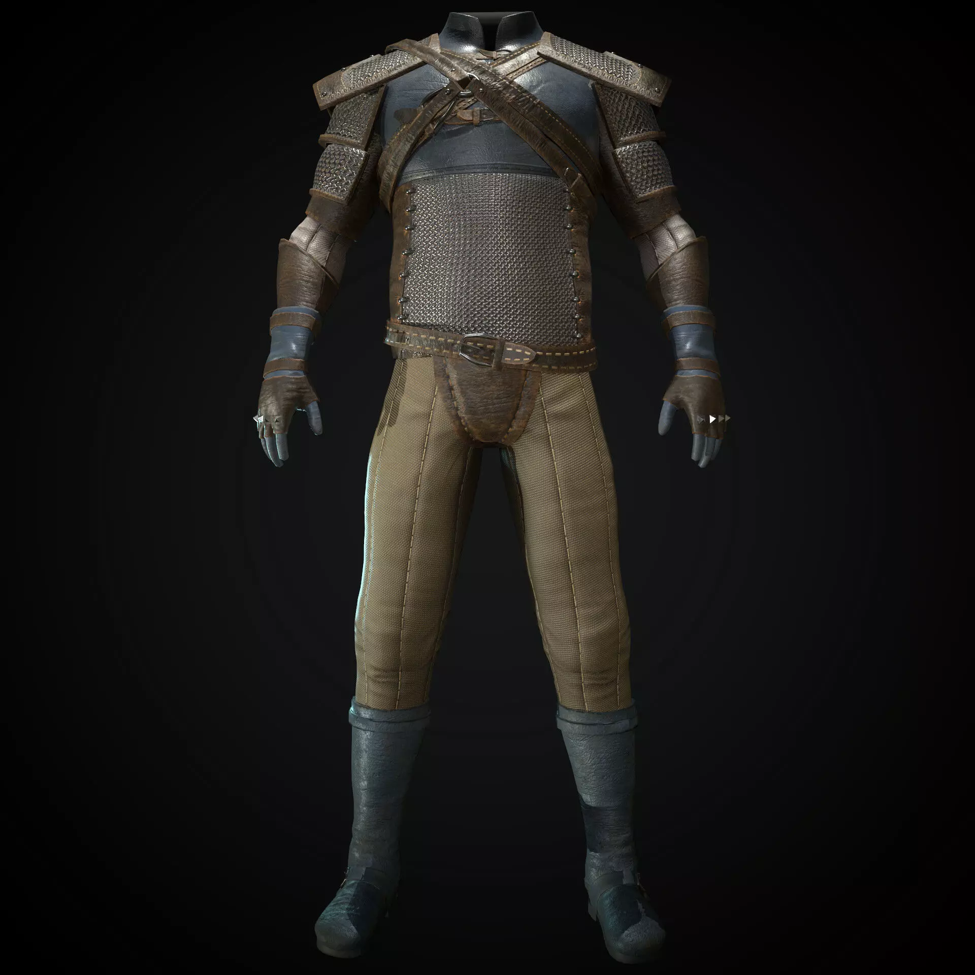 Next Generation Wizard Armor Set Low-poly 3D model_0