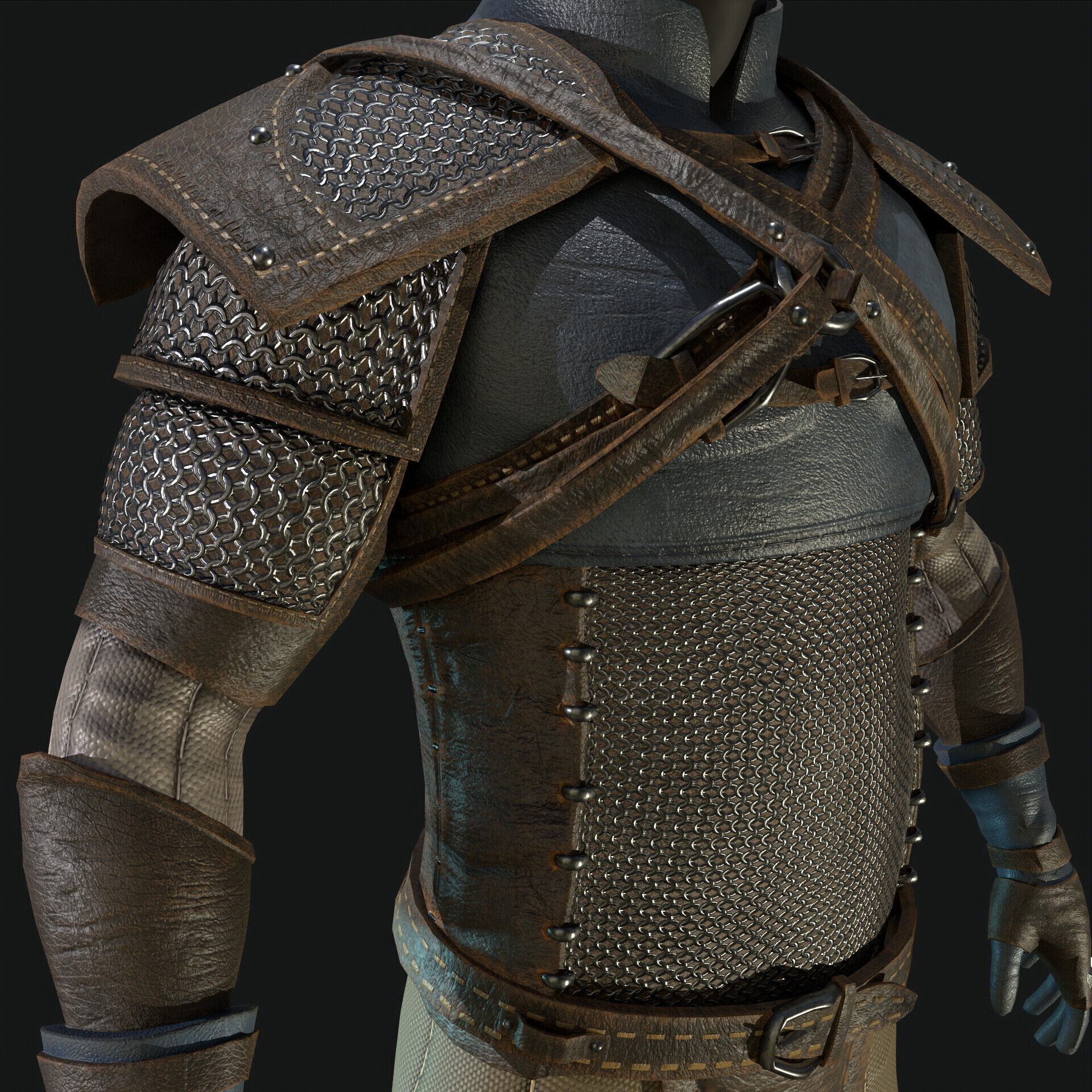 Next Generation Wizard Armor Set Low-poly 3D model_1