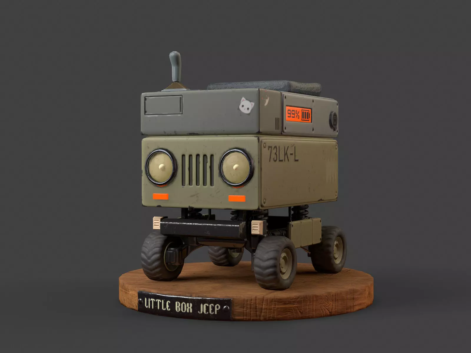 Next generation small car robots Low-poly 3D model_0