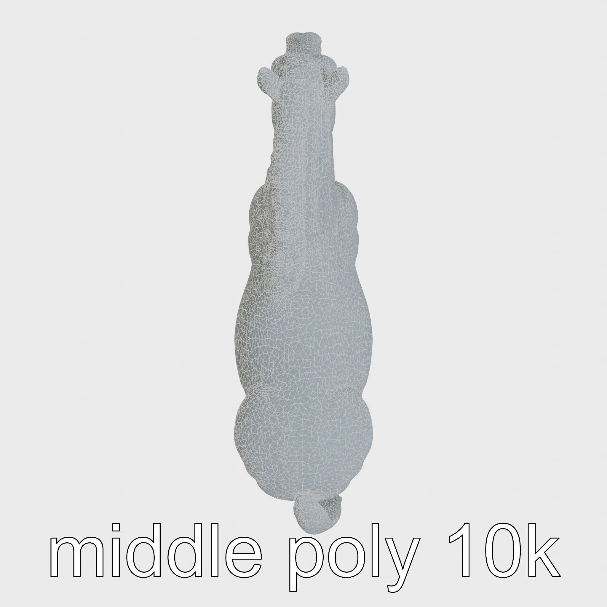 Dun Quarter Horse 3D Model with Primitive Markings Low-poly 3D model_16