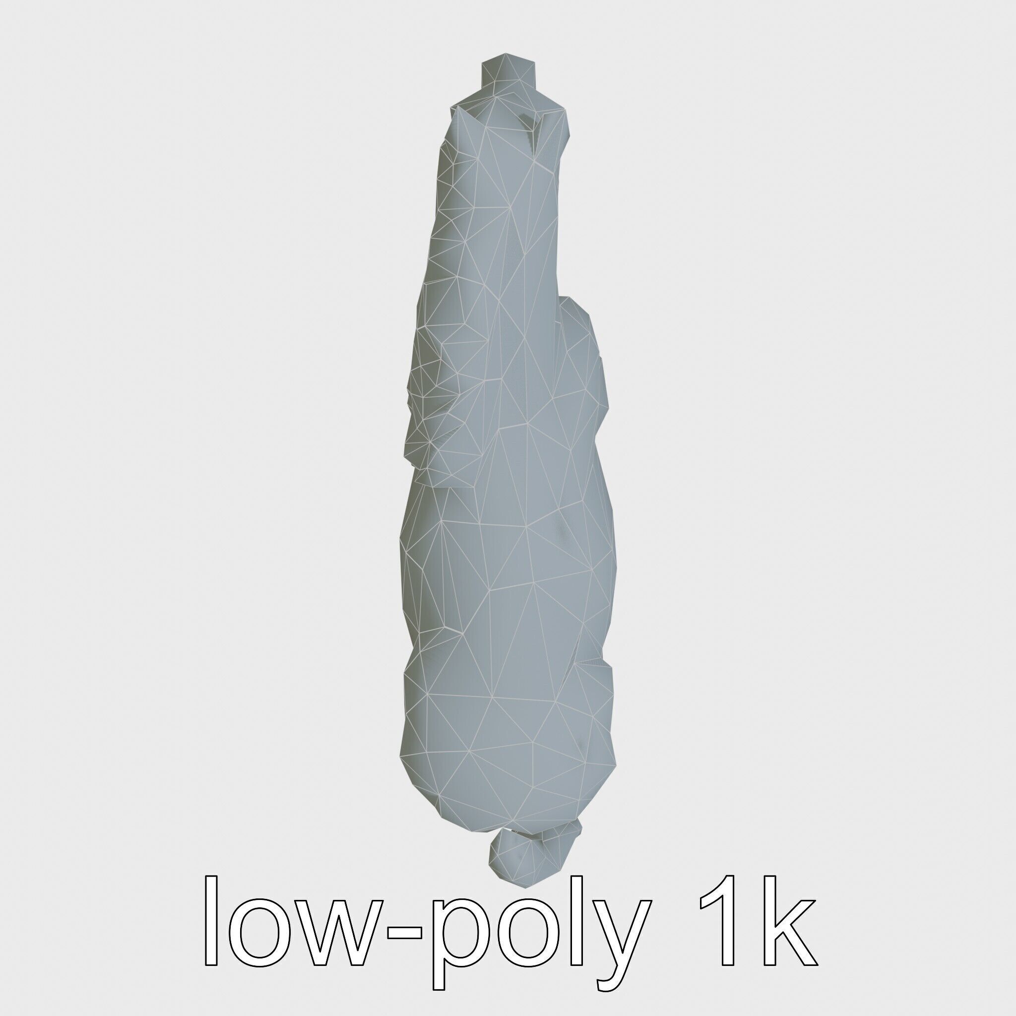 Dun Quarter Horse 3D Model with Primitive Markings Low-poly 3D model_13