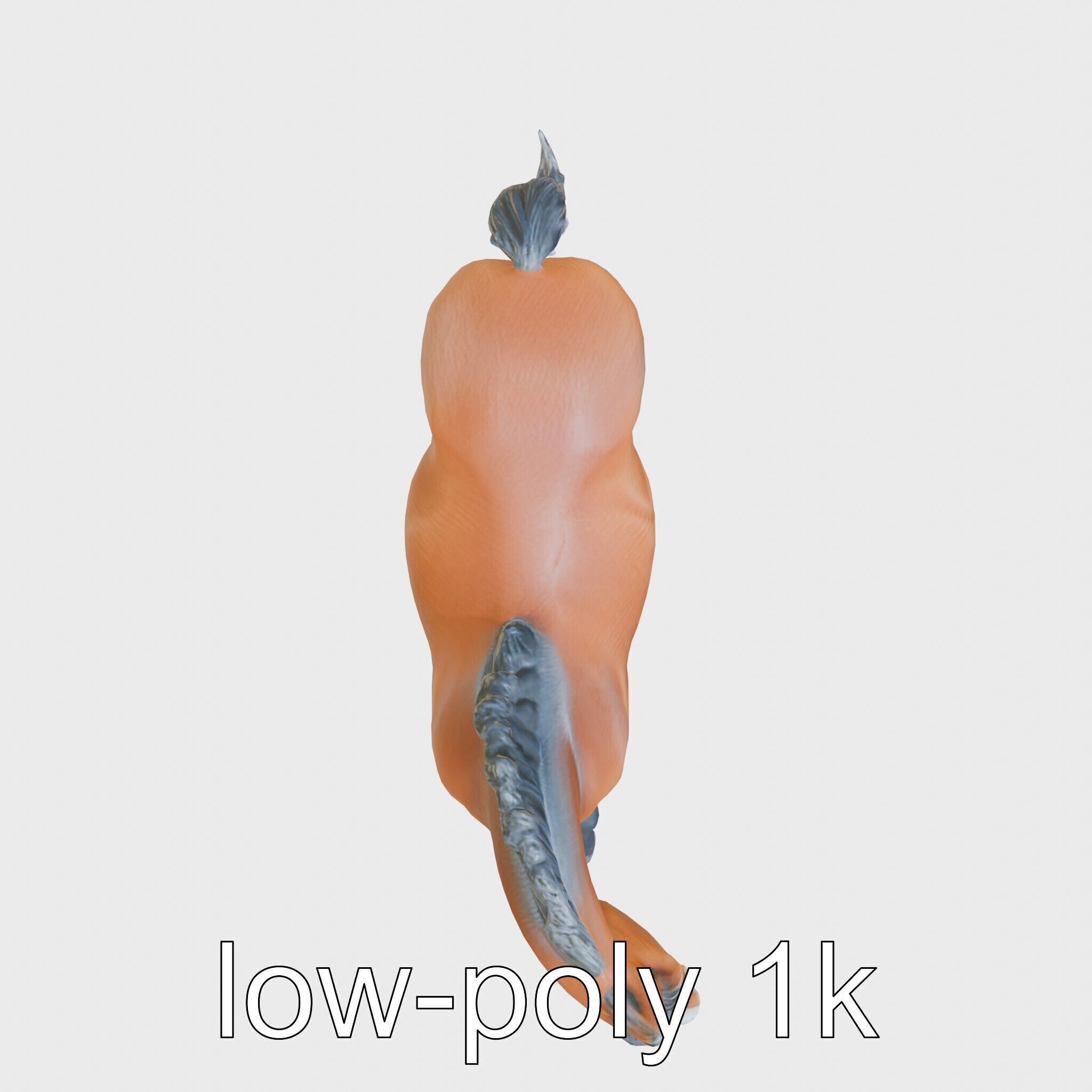 Majestic Bay Friesian Horse Model with Intricate Details Low-poly 3D model_9