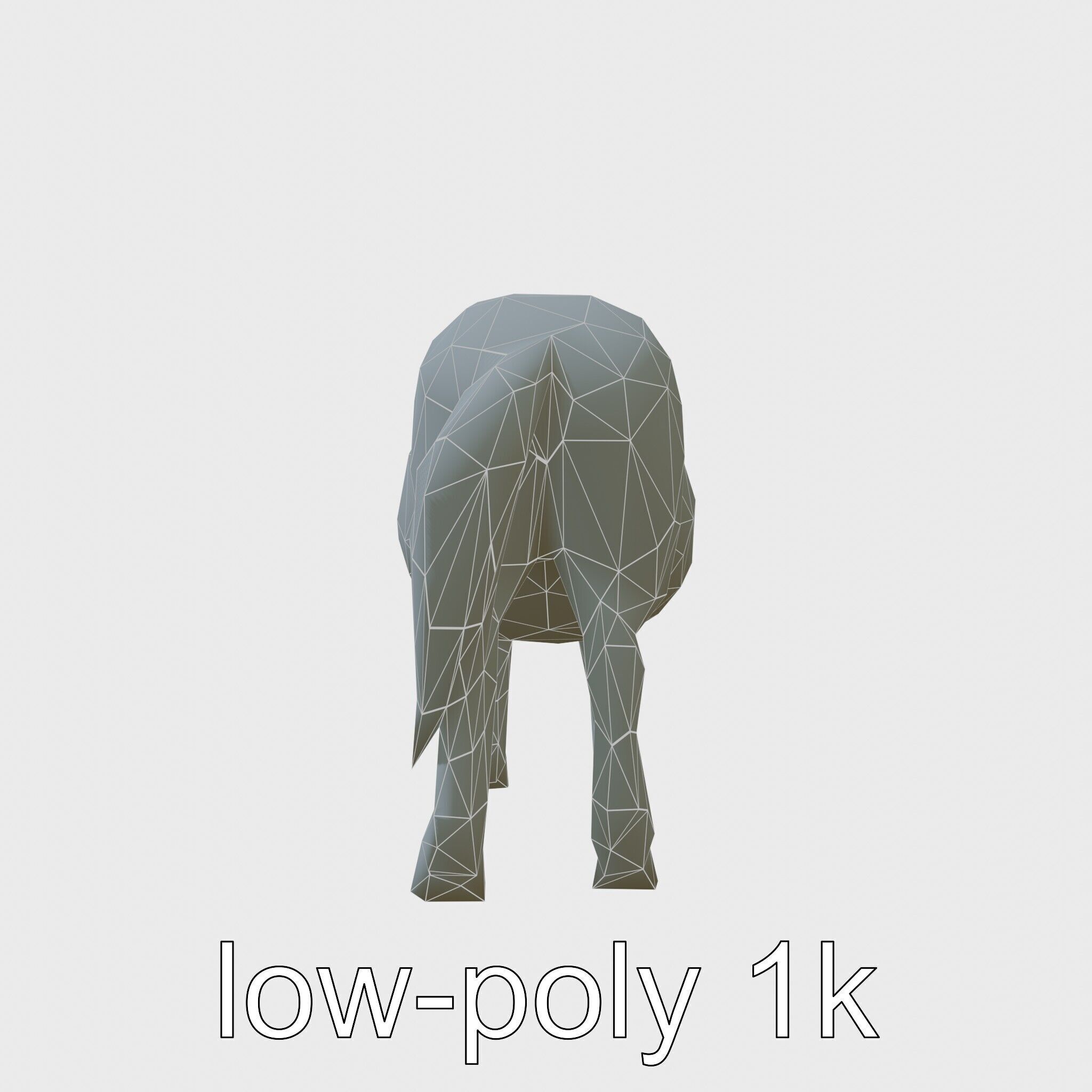 Buckskin Morgan Horse with Tan Coat and Black Points Low-poly 3D model_19